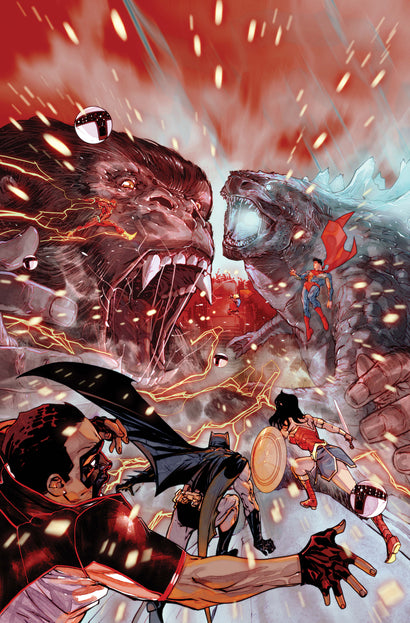 JUSTICE LEAGUE VS GODZILLA VS KONG 2 #7 COVER D CARMINE DI GIANDOMENICO CARD STOCK VARIANT