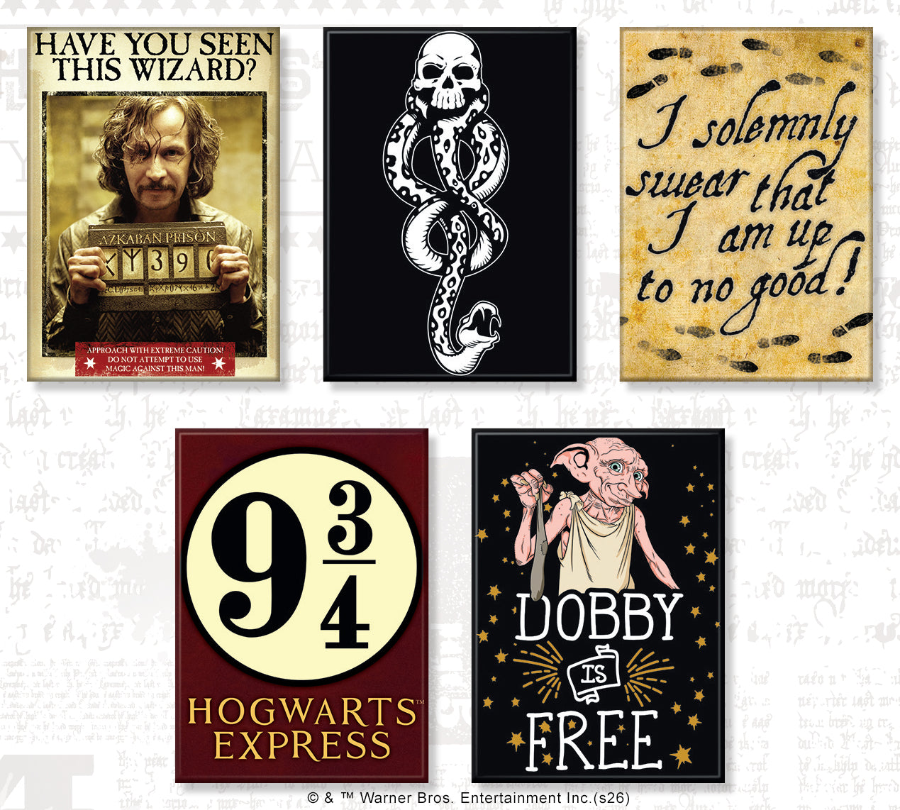HARRY POTTER 15 MAGNET PACK # 2