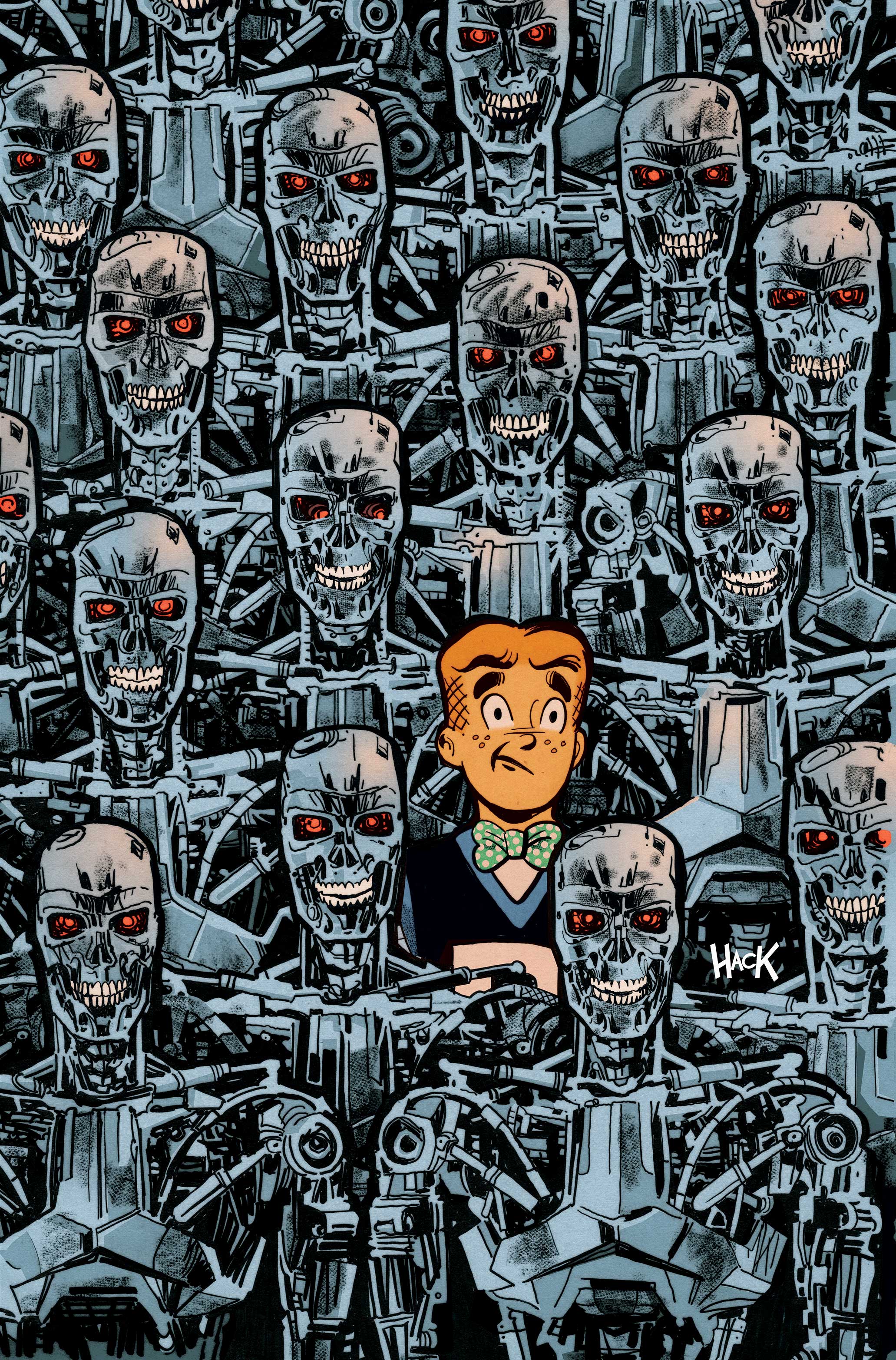 ARCHIE VS THE TERMINATOR #4 CVR F ROBERT HACK LTD VIRGIN VAR