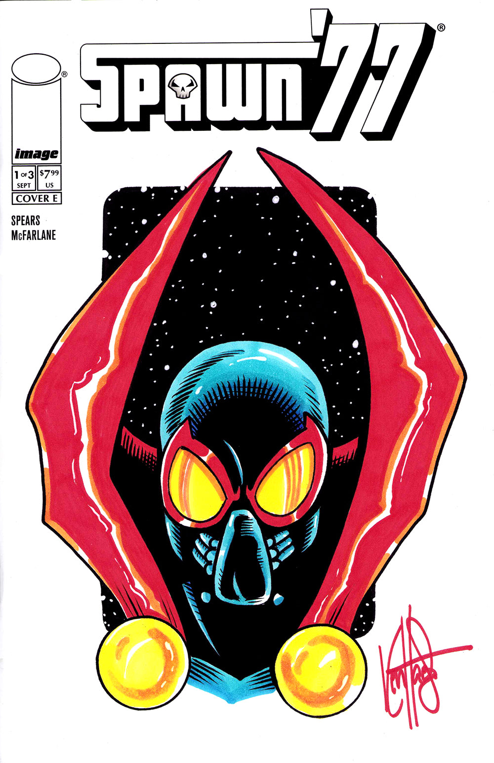DF SPAWN 77 #1 BLANK VARIANT SIGNED AND REMARKED BY KEN HAESER