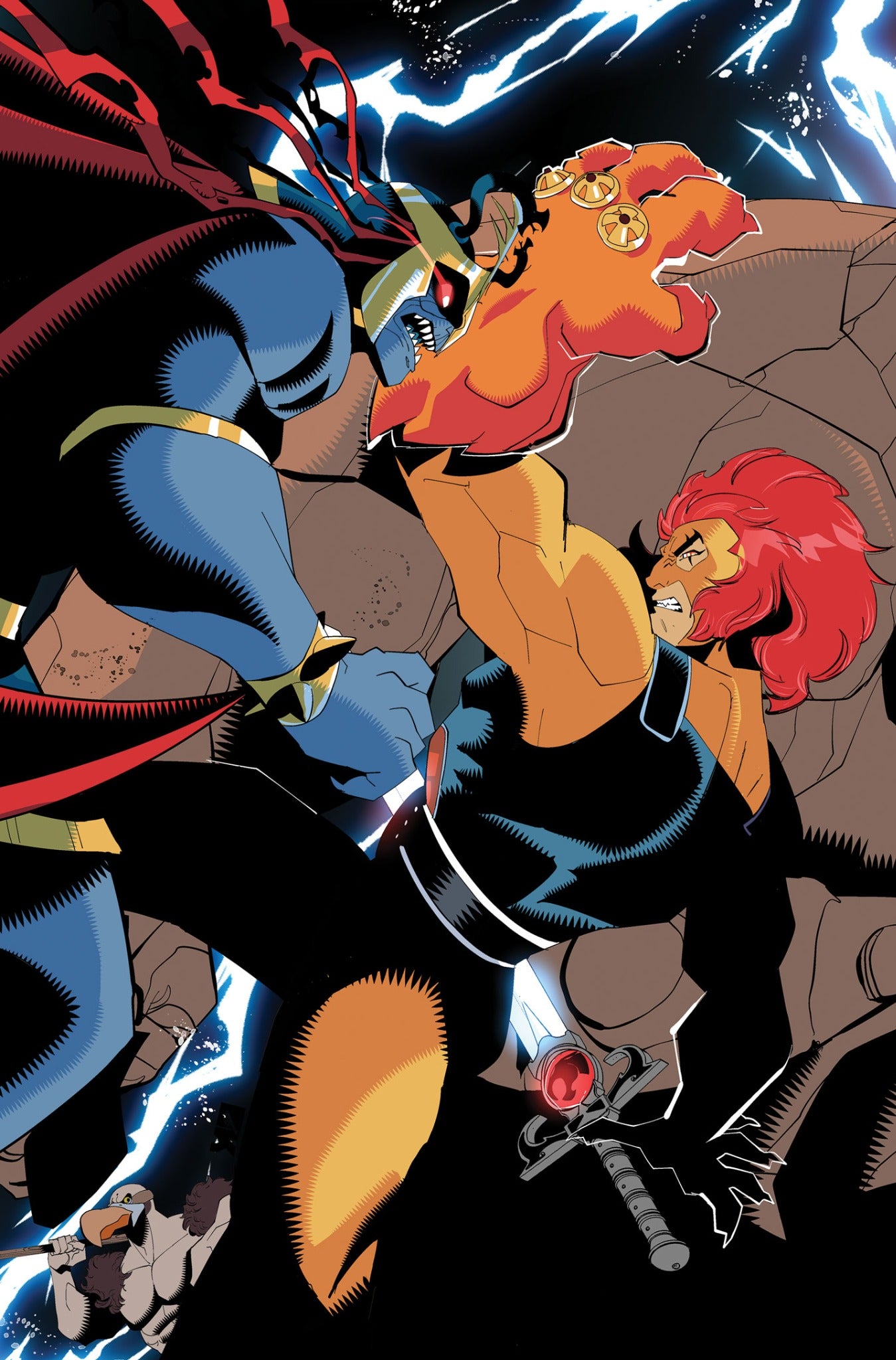 THUNDERCATS 85 #1 CVR F GEORGE KAMBADAIS METAL PREMIUM VAR