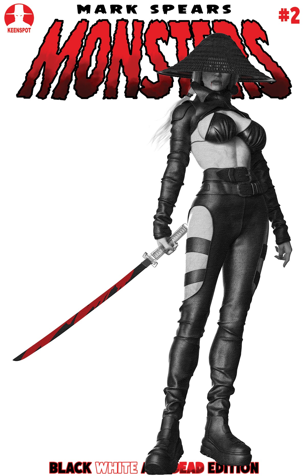 MARK SPEARS MONSTERS #2 4TH PTG BLACK WHITE & DEAD EDITION CVR E  MARK SPEARS TASTE OF BLOOD HOLOFOIL FLIP VAR