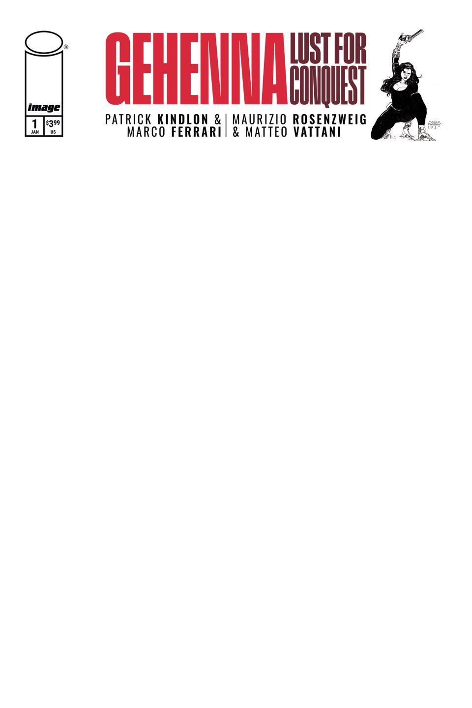 GEHENNA LUST FOR CONQUEST #1 (OF 4) CVR G BLANK SKETCH VAR