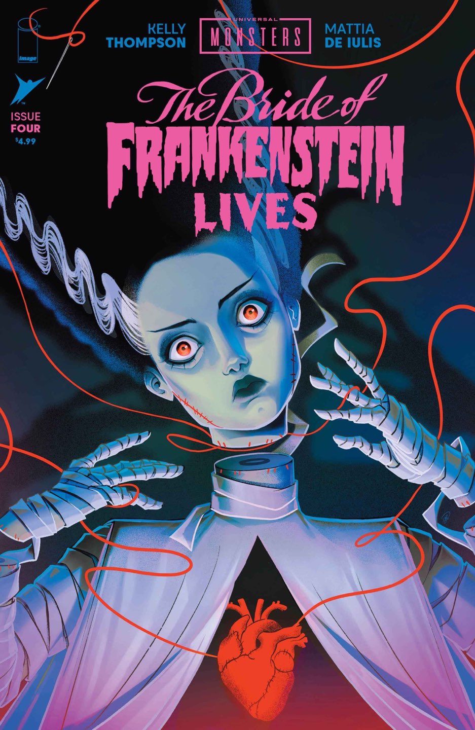 UNIVERSAL MONSTERS THE BRIDE OF FRANKENSTEIN LIVES #4 (OF 4) CVR B SWEENEY BOO VAR