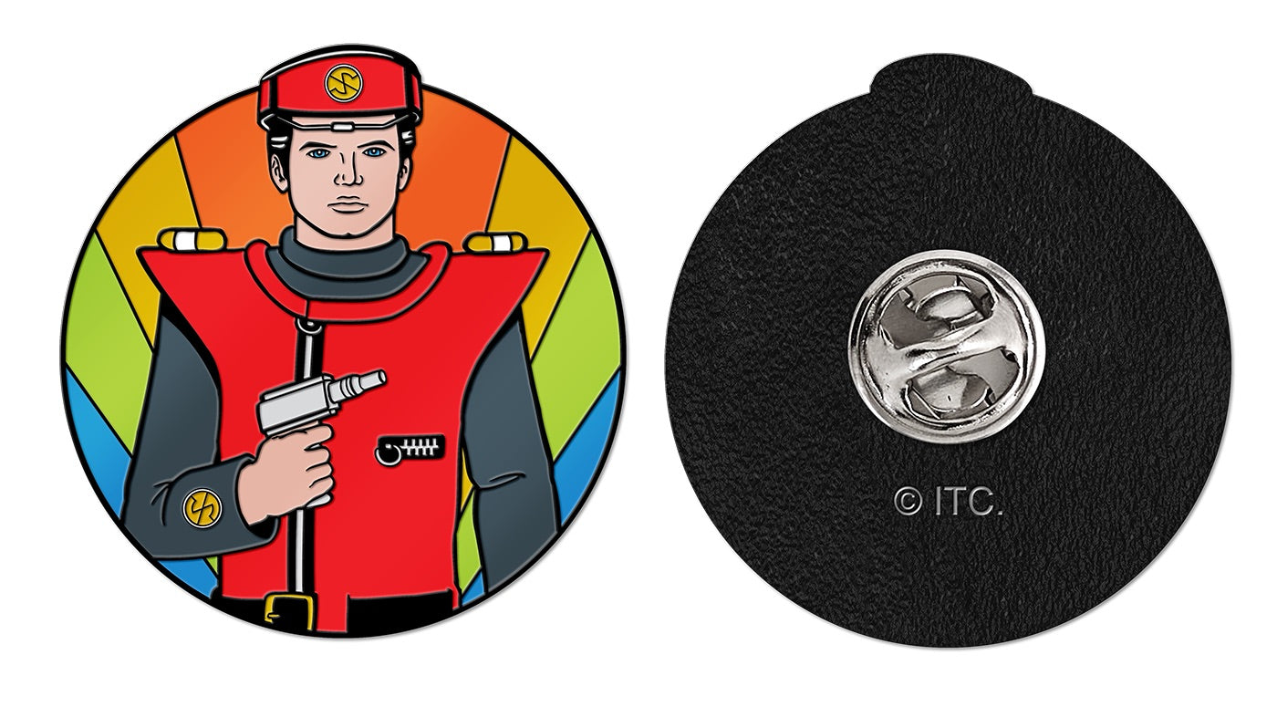 CAPTAIN SCARLET CHARACTER ENAMEL PIN BADGE