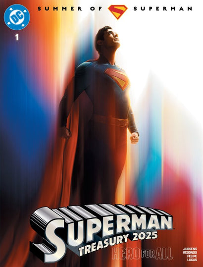DF SUPERMAN TREASURY 2025 HERO FOR ALL #1 MOVIE VARIANT ELITE GOLD SIGNATURE SERIES SIGNED BY DAN JURGENS