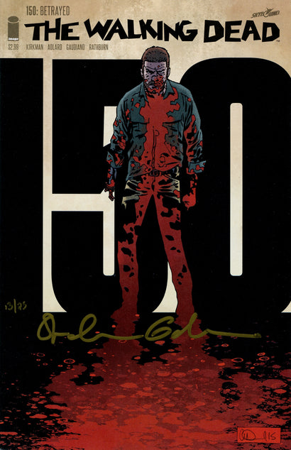 DF WALKING DEAD #150 ELITE GOLD SIGNATURE SERIES SIGNED BY STEFANO GAUDIANO