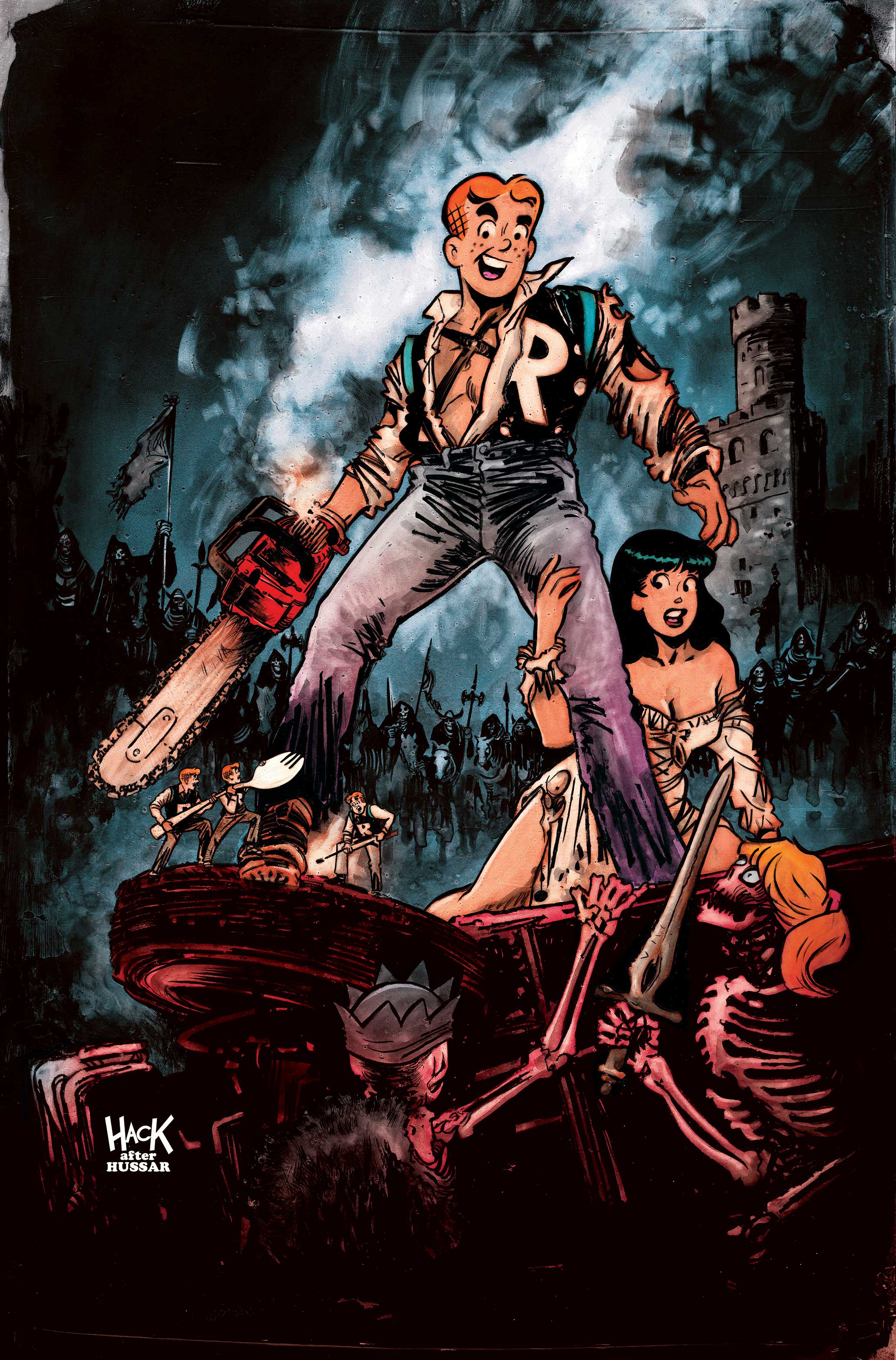 ARCHIE X ARMY OF DARKNESS #1 COVER H ROBERT HACK METAL VIRGIN COVER VARIANT