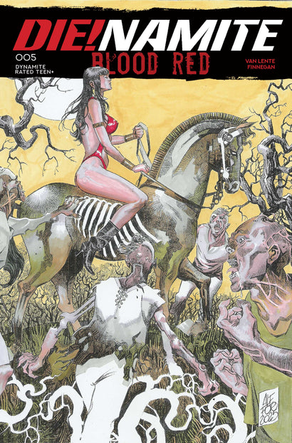 DIENAMITE BLOOD RED #5 COVER B ALESSIO FORTUNATO VARIANT