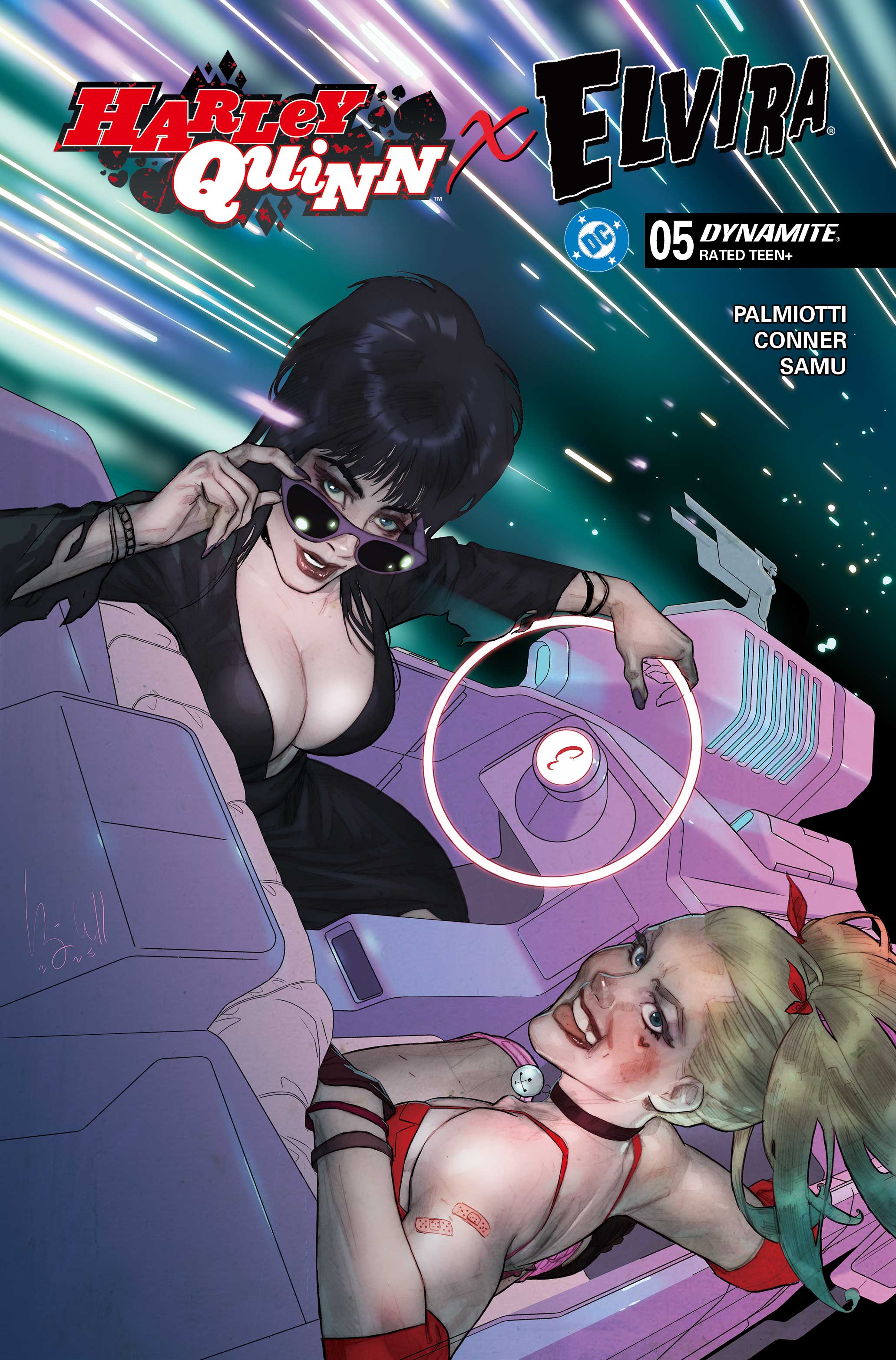 HARLEY QUINN X ELVIRA #5 COVER D BEN CALDWELL VARIANT