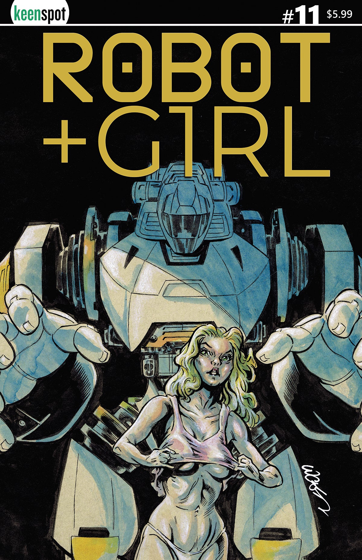 ROBOT + GIRL #11 COVER C JOHN LUCAS BAGGED WITH TRADING CARD VARIANT