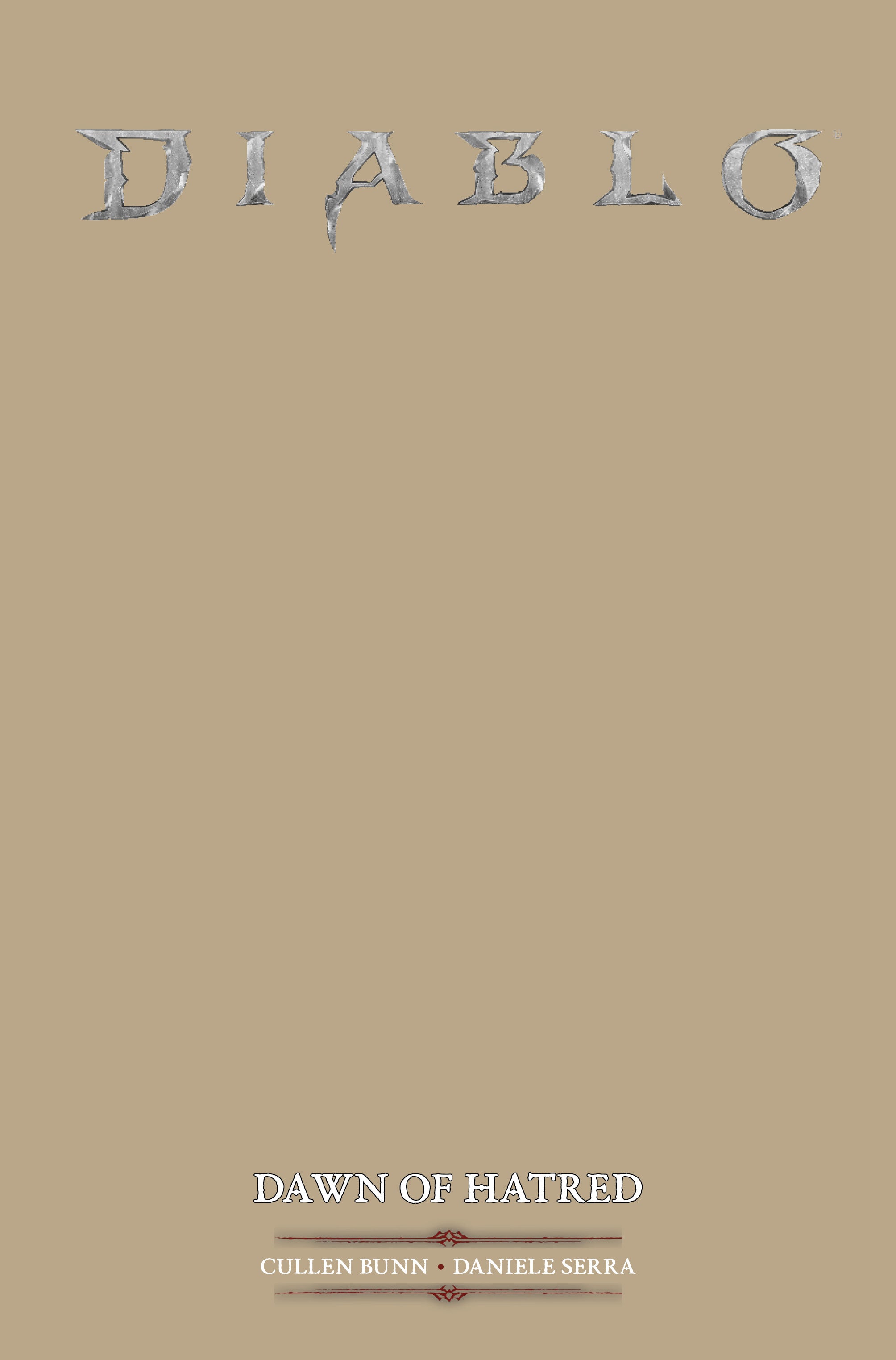 DIABLO DAWN OF HATRED #1 COVER E BLANK SKETCH VARIANT