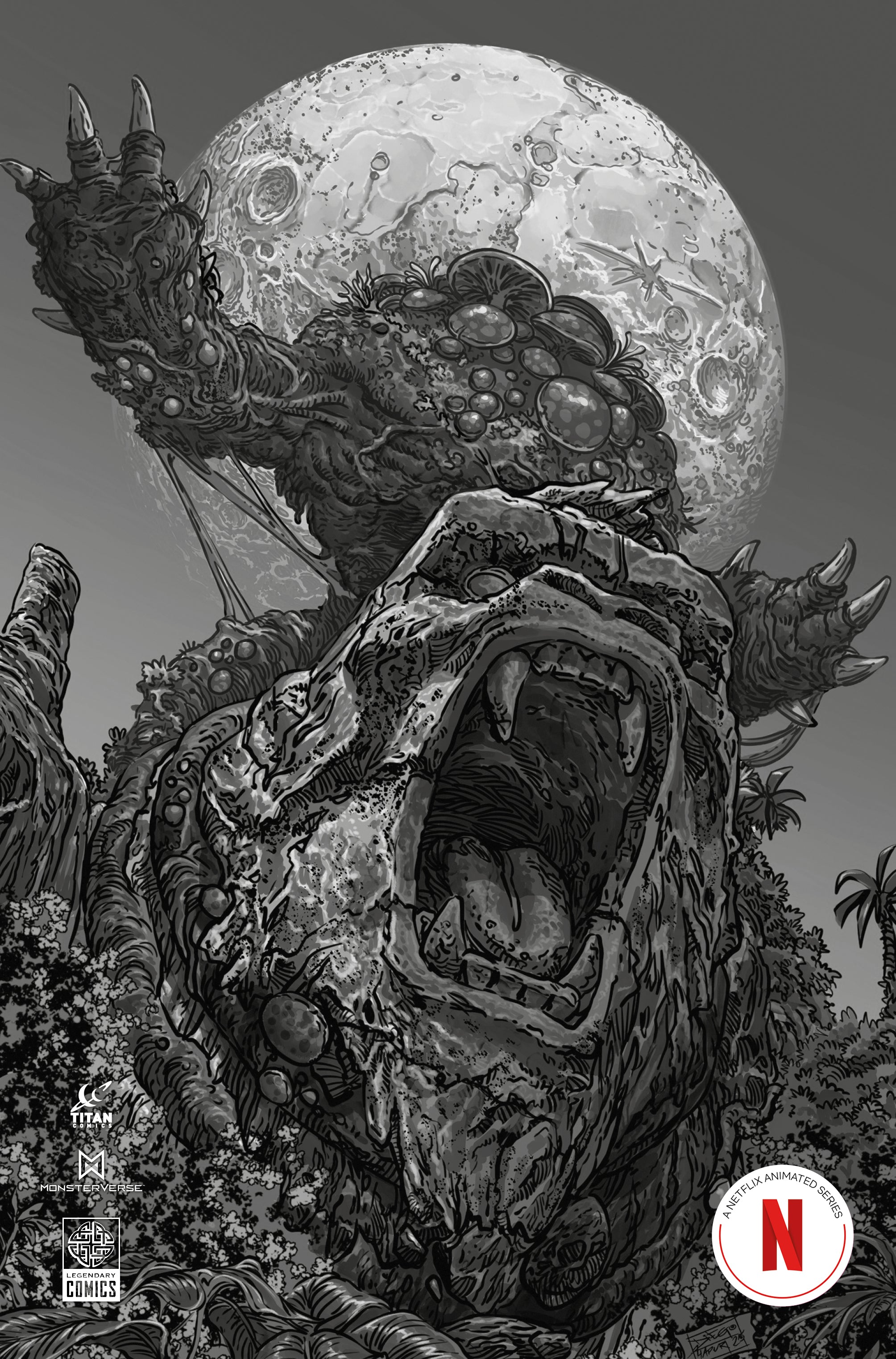 ESCAPE FROM SKULL ISLAND #2 COVER D DIEGO YAPUR INKS VIRGIN VARIANT