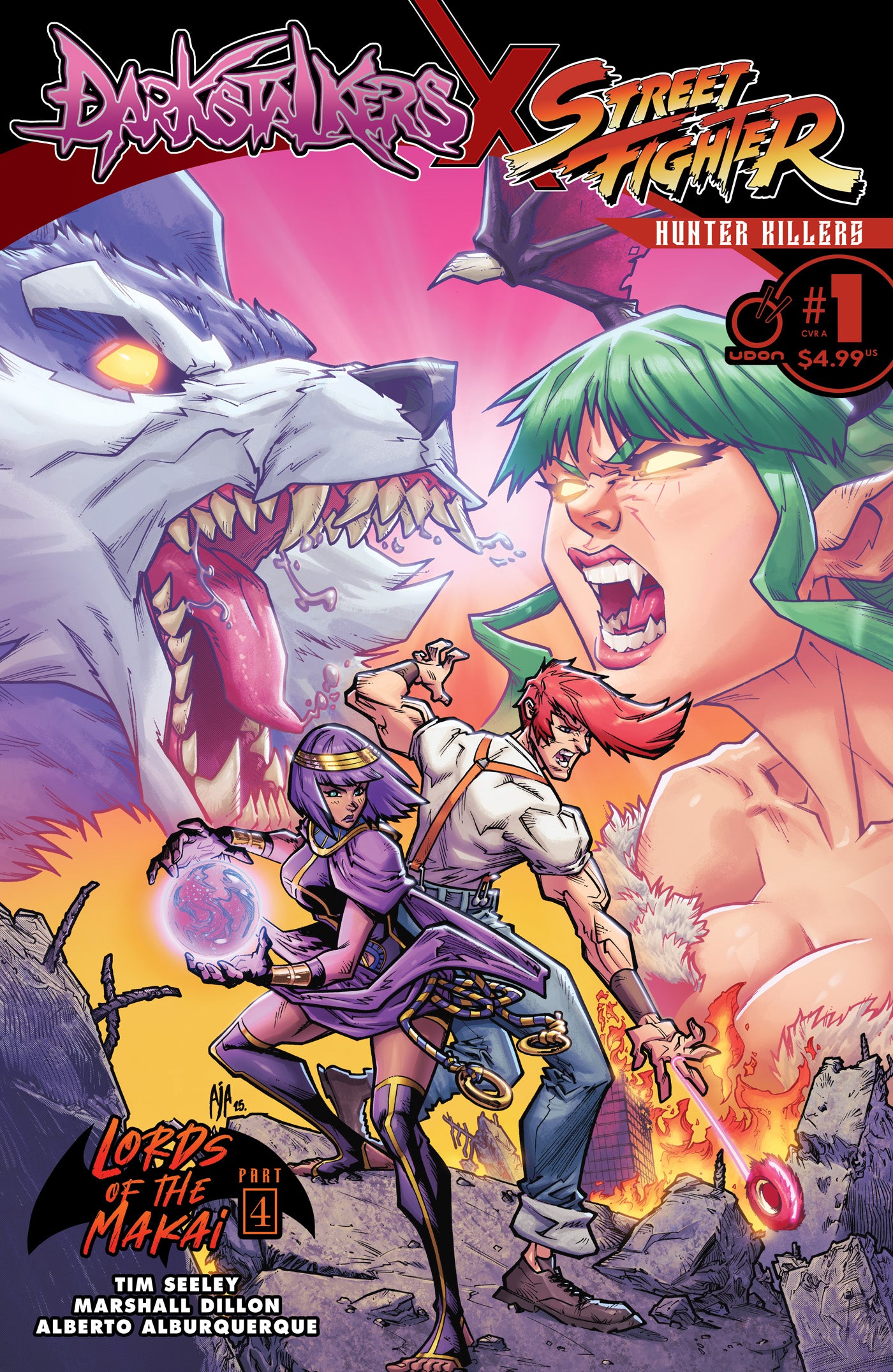 DARKSTALKERS X STREET FIGHTER HUNTER KILLERS #1 (ONE SHOT) COVER A ALBERTO ALBURQUERQUE