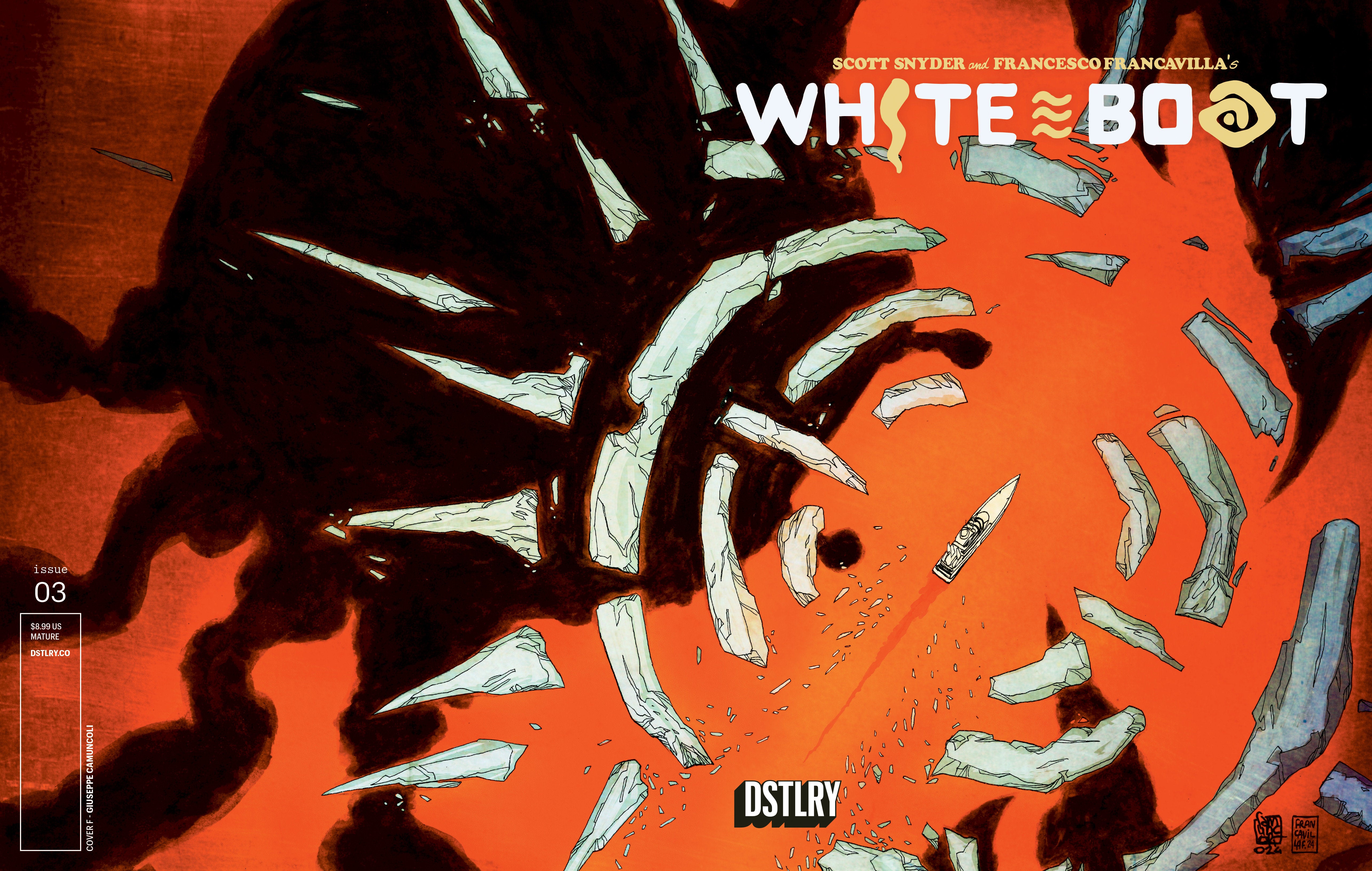 WHITE BOAT #3 CVR F GIUSEPPE CAMUNCOLI VARIANT