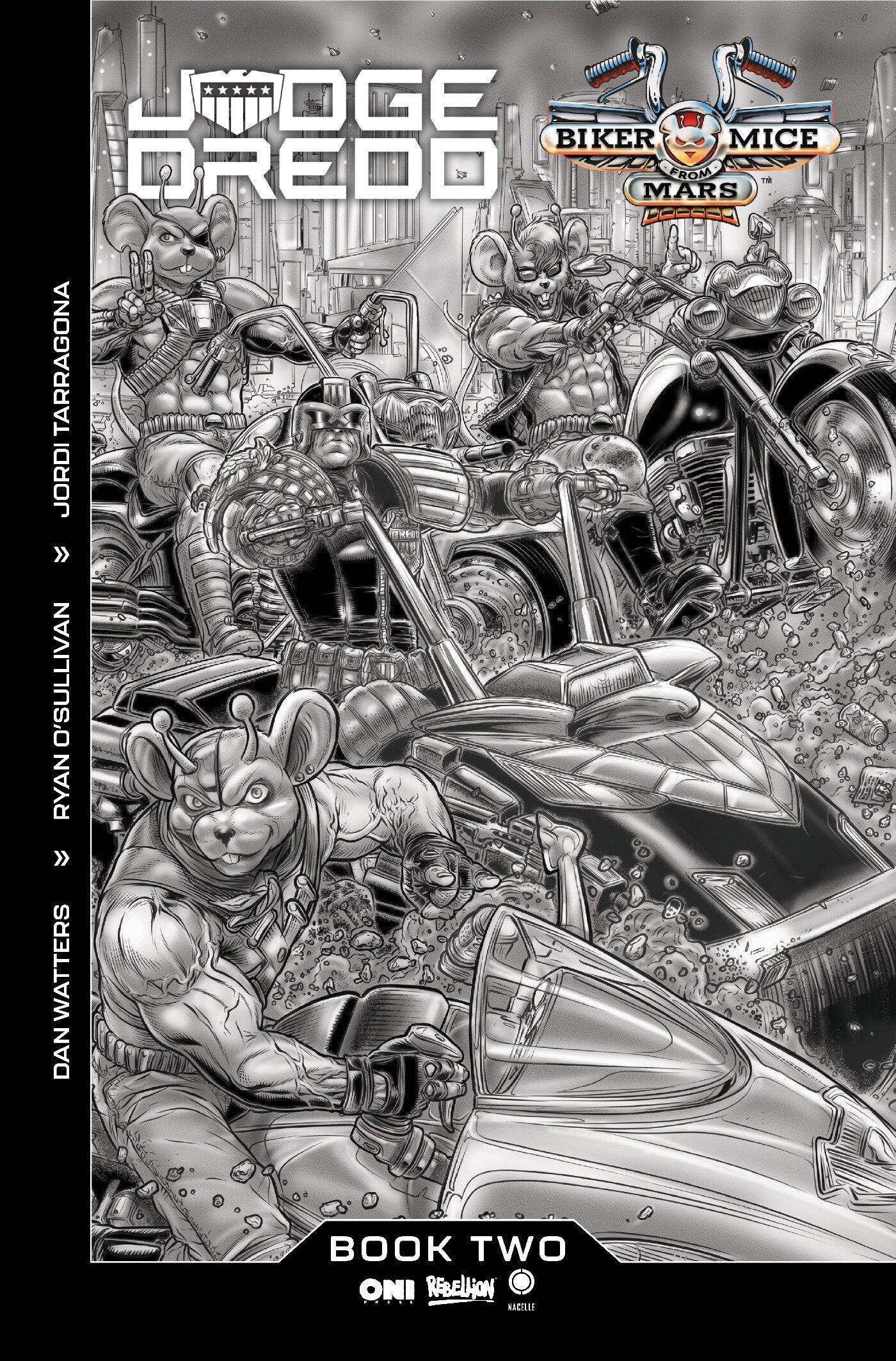 JUDGE DREDD/BIKER MICE FROM MARS #2 COVER B JUAN JOSÉ RYP VAR