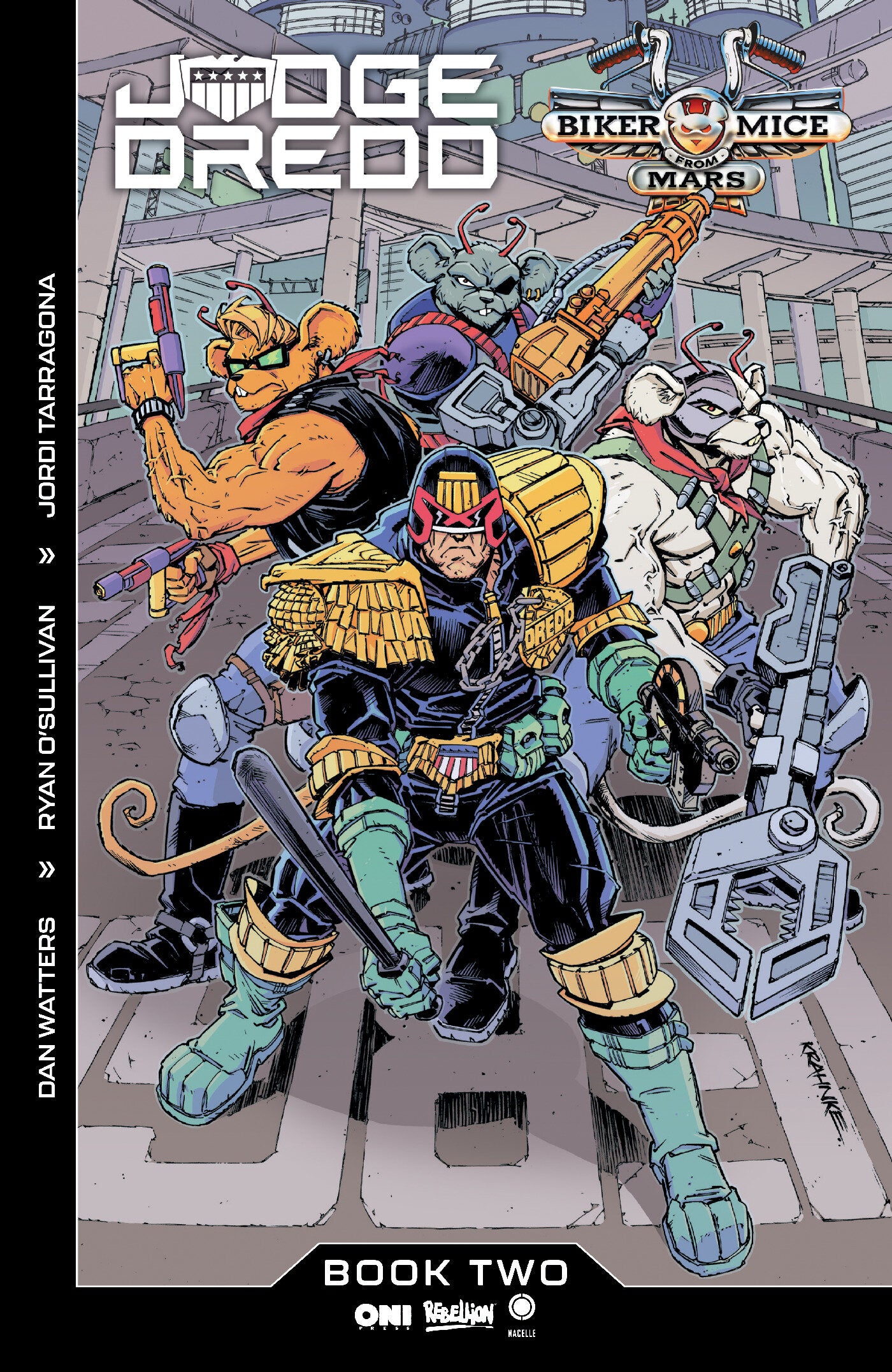 JUDGE DREDD/BIKER MICE FROM MARS #2 COVER C ANDREW KRAHNKE VAR