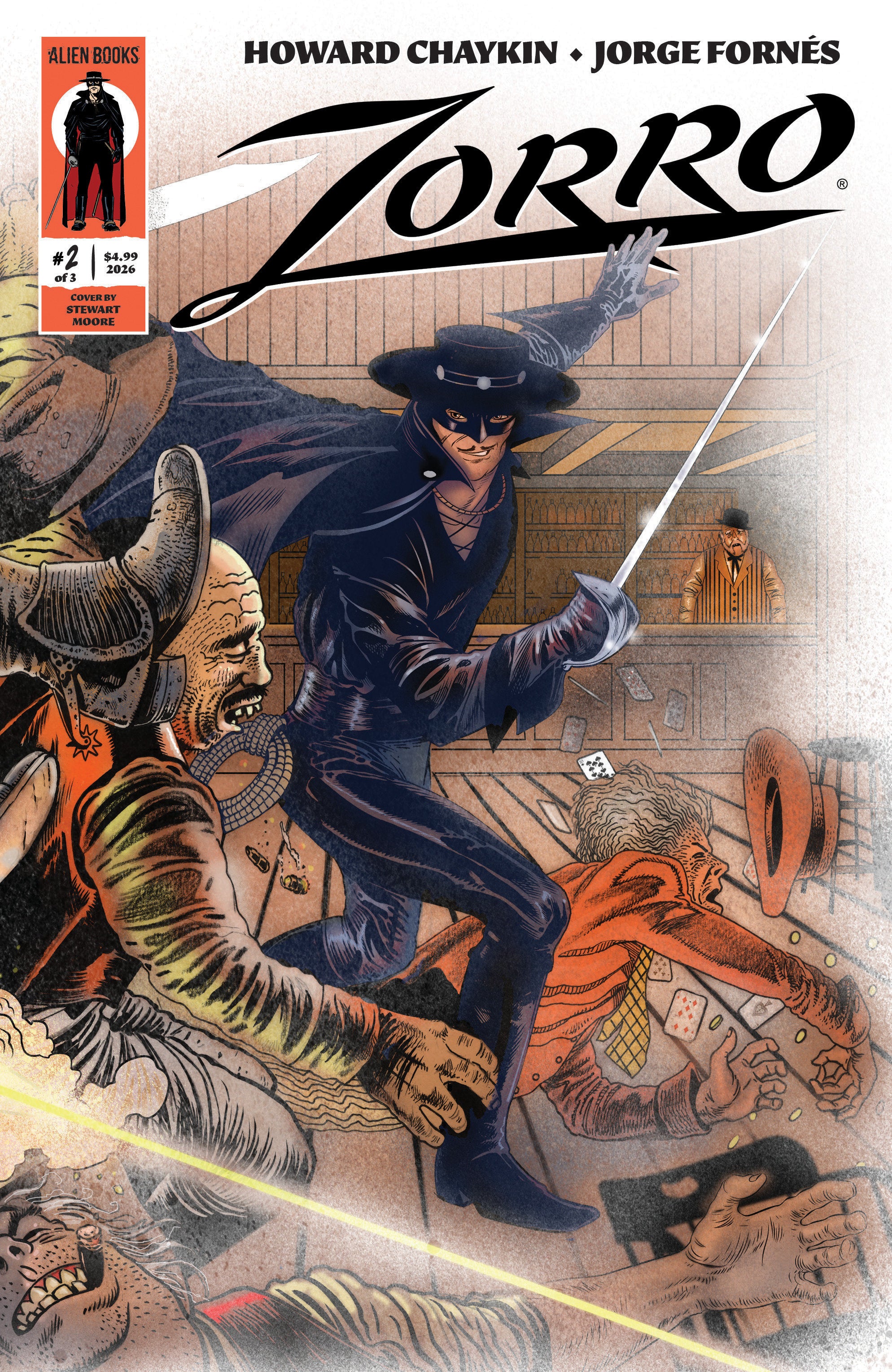 ZORRO #2 COVER A MOORE WRAPAROUND COVER