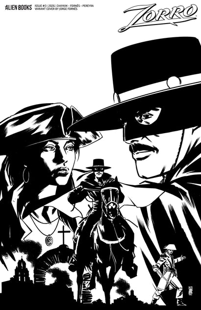 ZORRO #3 VARIANT D FORNÉS B&W