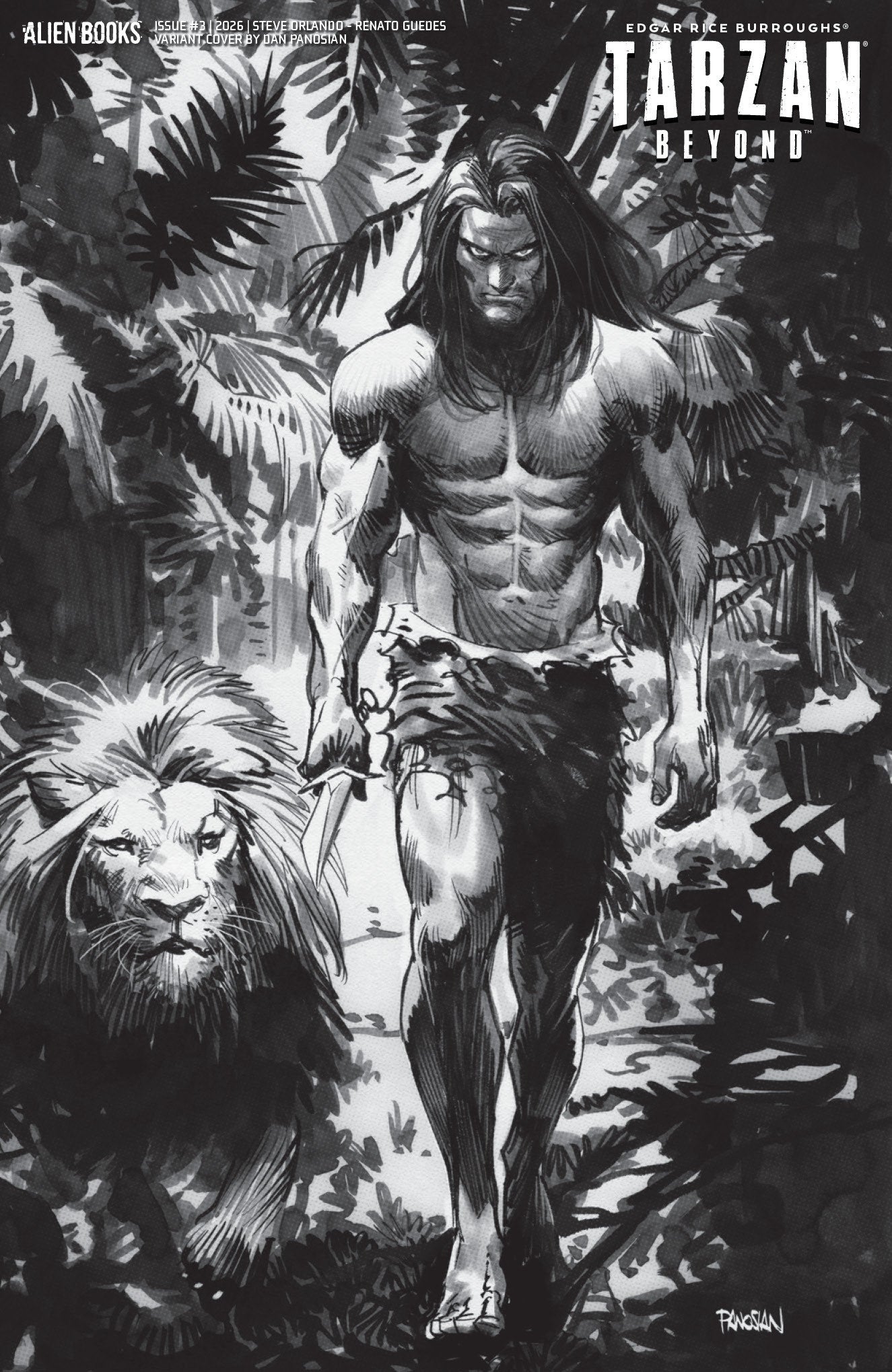 TARZAN BEYOND #3 VARIANT D PANOSIAN B&W