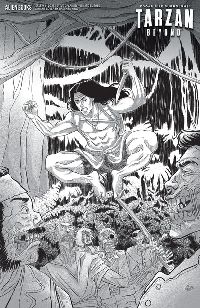 TARZAN BEYOND #4 VARIANT D (KING B&W)