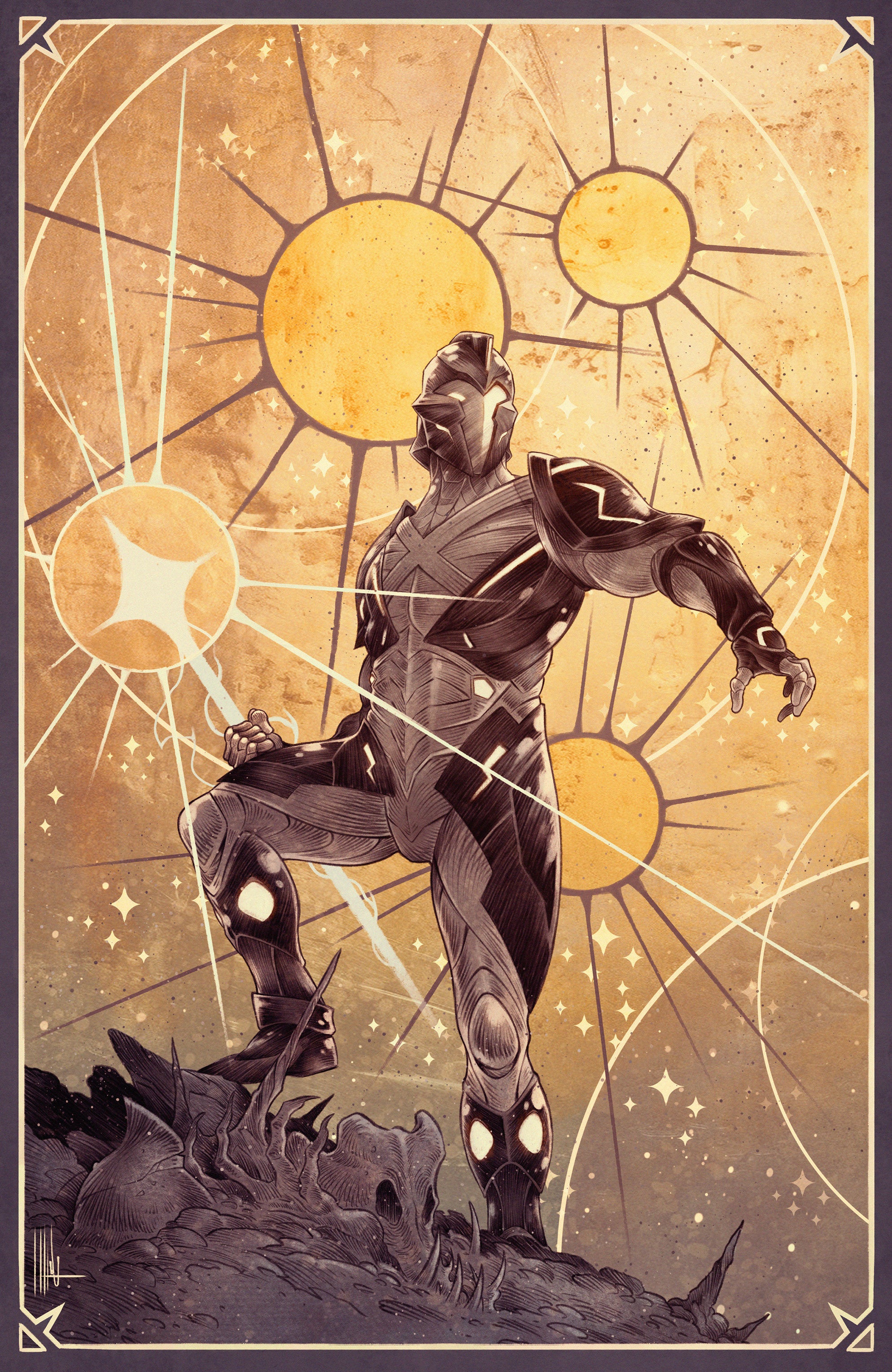 X-O MANOWAR: BLACK, WHITE & GOLD #3 VARIANT C (MERLI FULL ART)