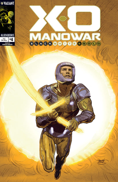 X-O MANOWAR: BLACK, WHITE & GOLD #4 COVER A (GUEDES)