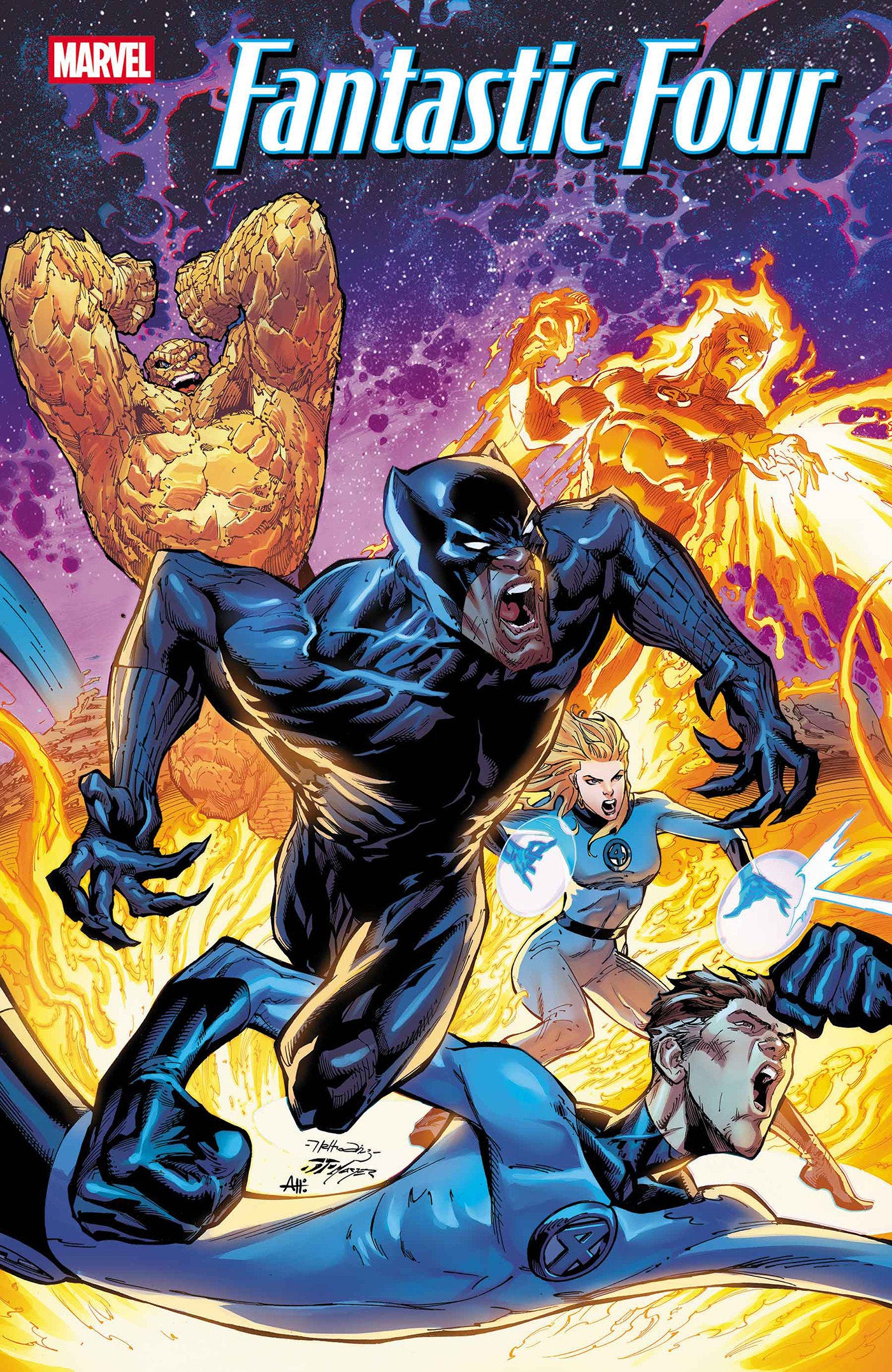 FANTASTIC FOUR #8 NETHO DIAZ BLACK PANTHER VARIANT