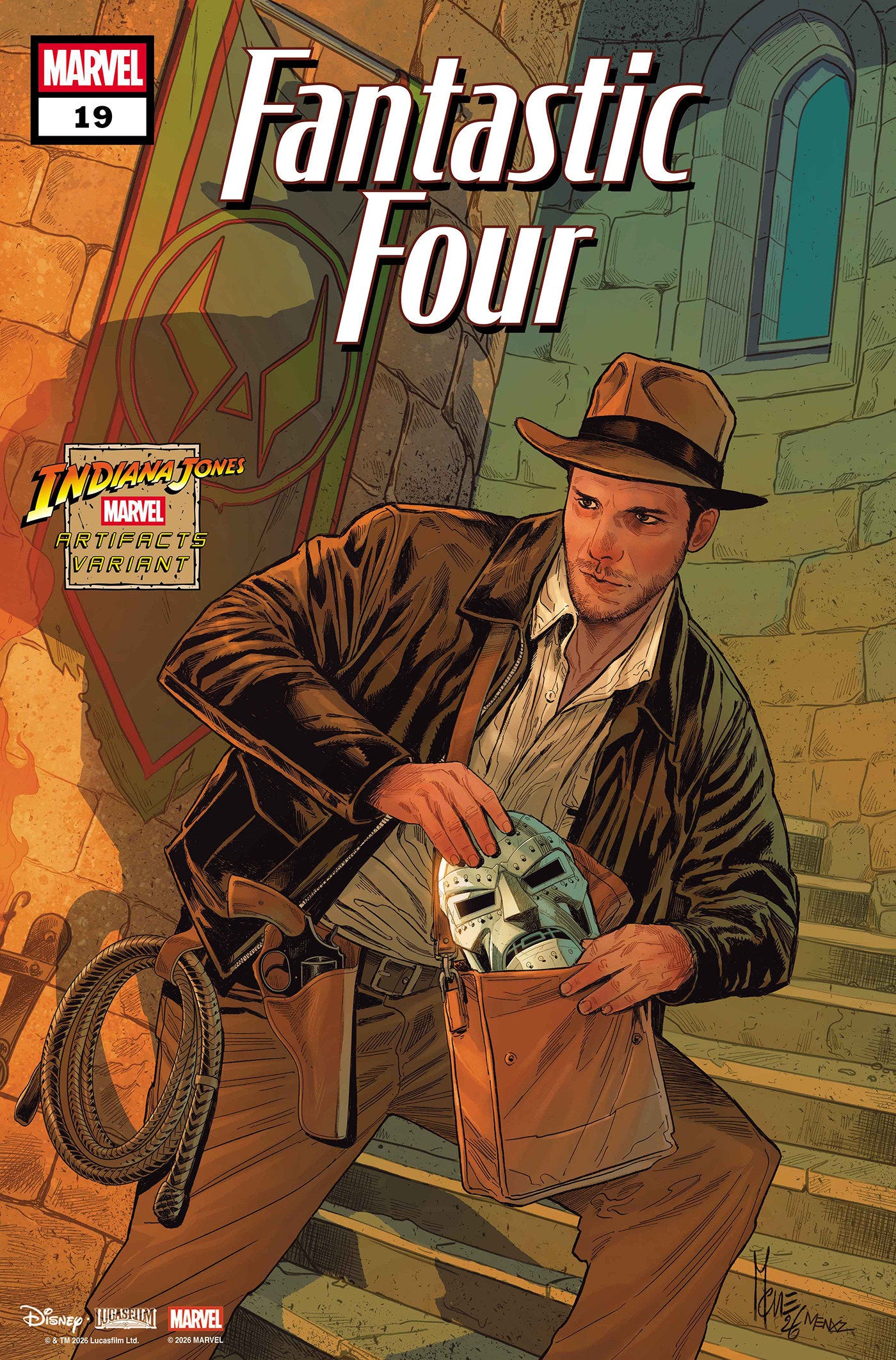 FANTASTIC FOUR #19 MARCO CHECCHETTO INDIANA JONES MARVEL ARTIFACT VARIANT