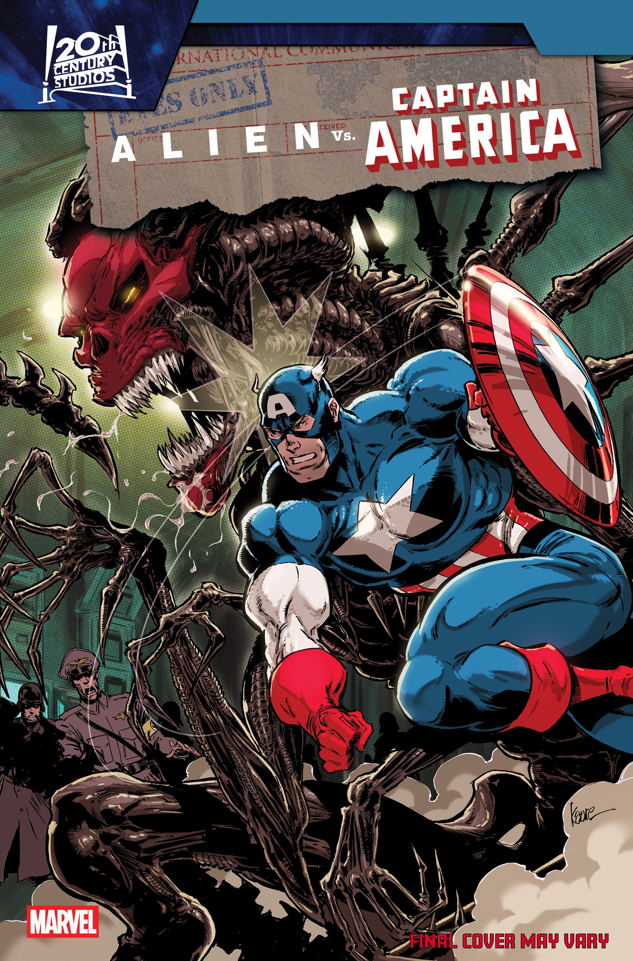 ALIEN VS. CAPTAIN AMERICA #4 KAARE ANDREWS VARIANT