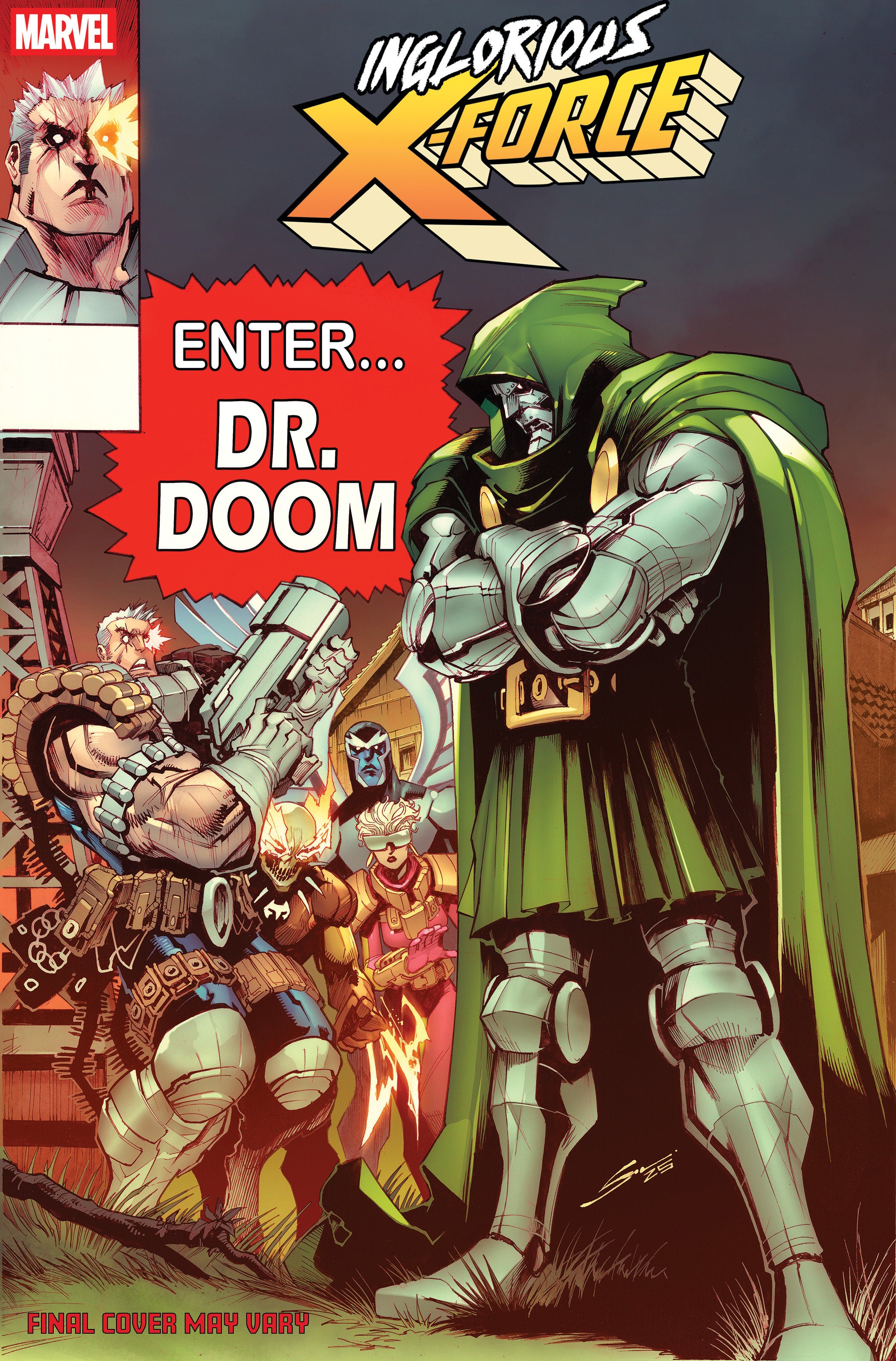 INGLORIOUS X-FORCE #3 GERARDO SANDOVAL DOOM HOMAGE VARIANT