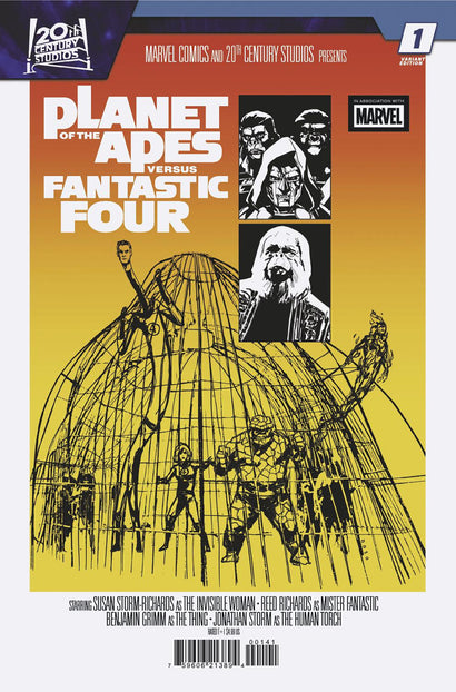 PLANET OF THE APES VS. FANTASTIC FOUR #1 PHIL NOTO MOVIE HOMAGE VARIANT