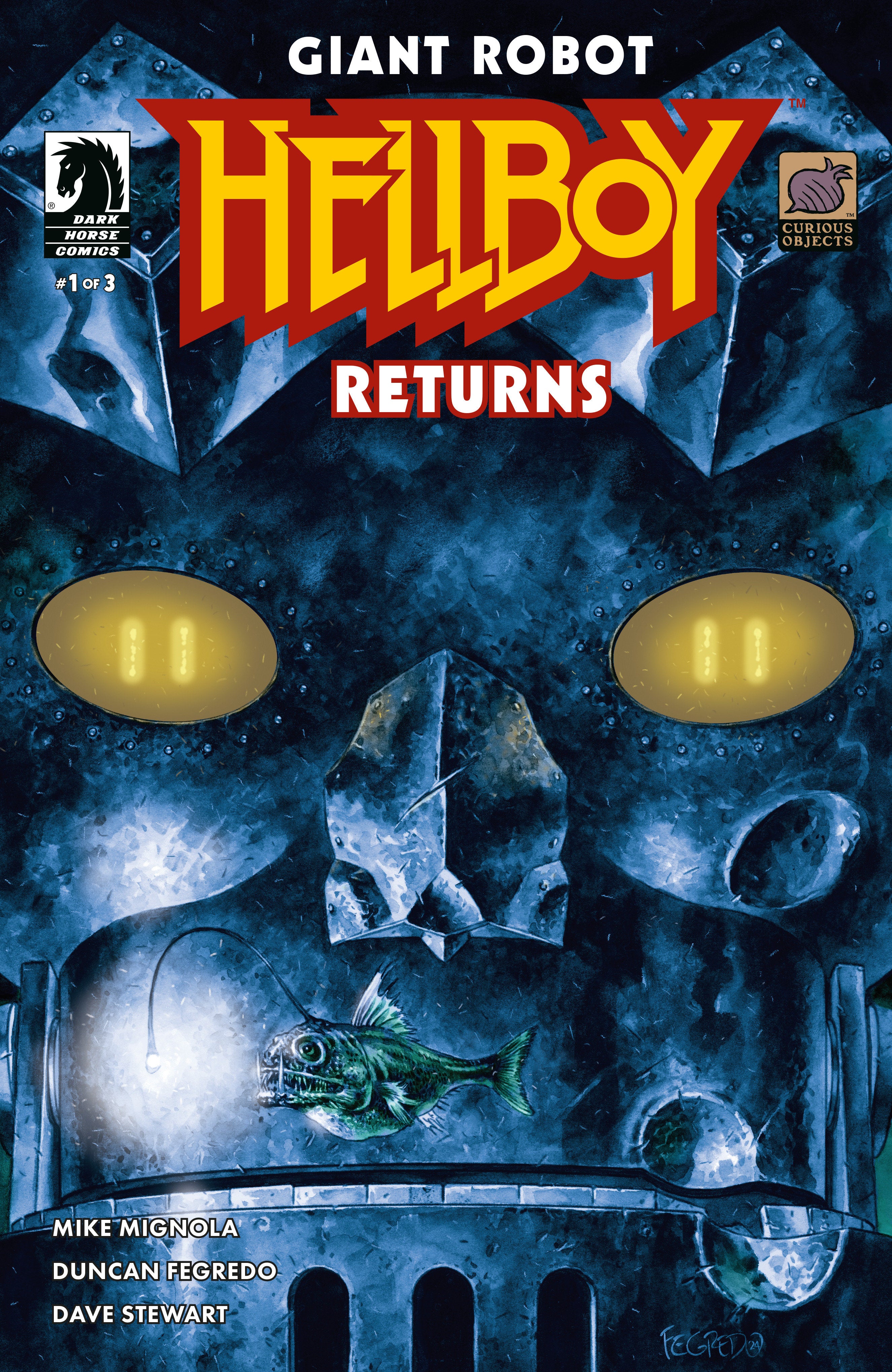 GIANT ROBOT HELLBOY RETURNS #1 COVER A DUNCAN FEGREDO