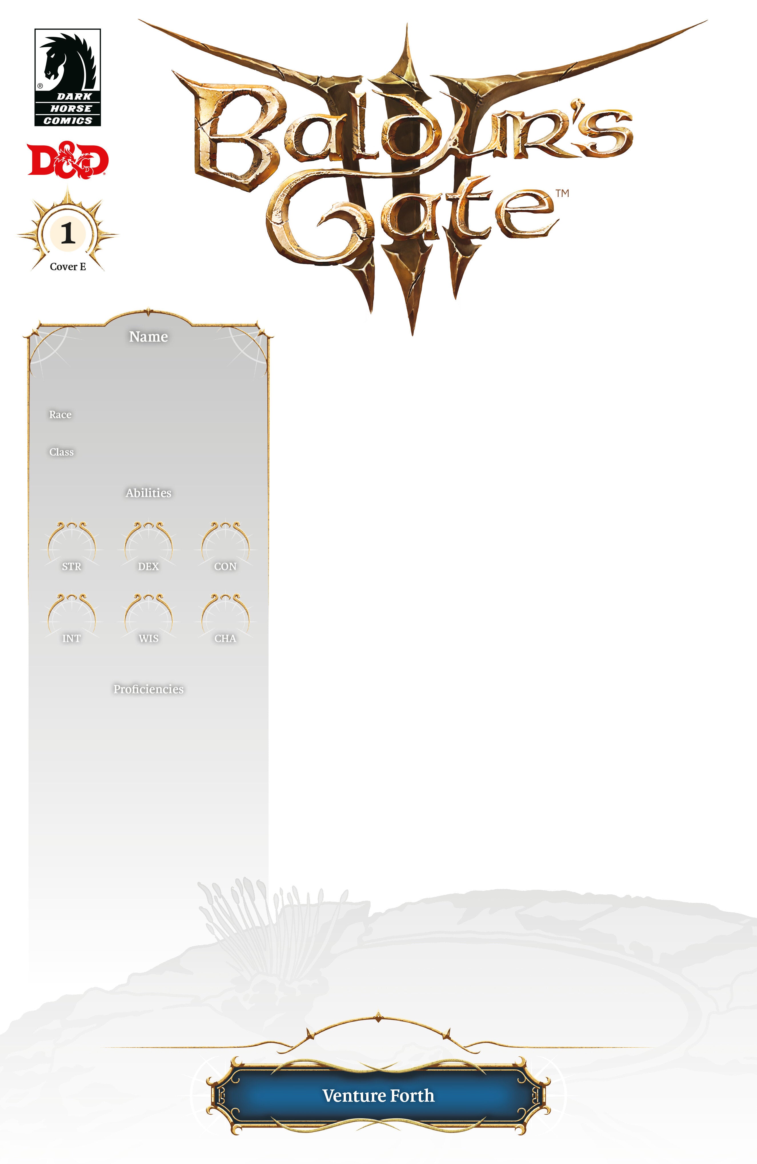 BALDUR'S GATE III #1 (CVR E) (BLANK) (CHARACTER CREATION)