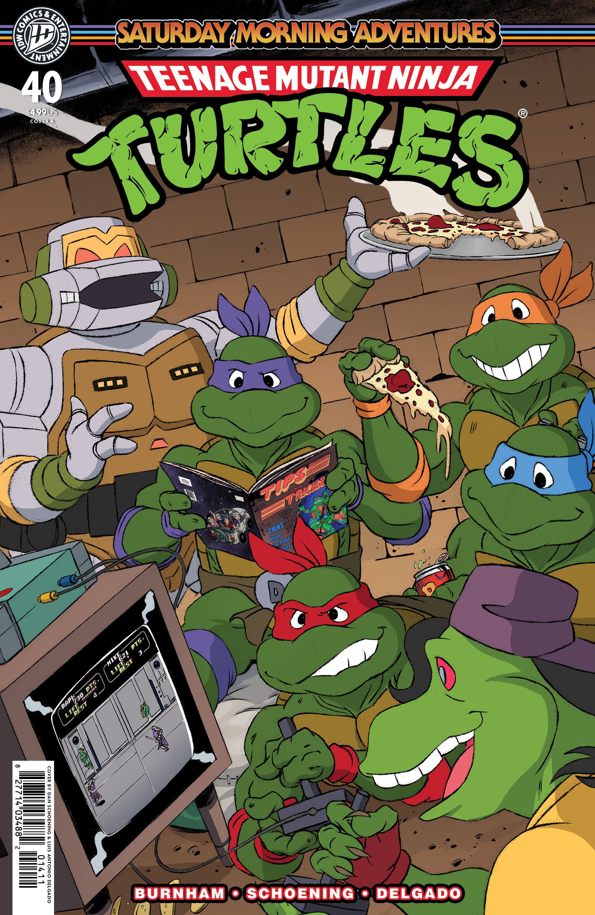 TEENAGE MUTANT NINJA TURTLES: SATURDAY MORNING ADVENTURES #40 COVER A SCHOENING