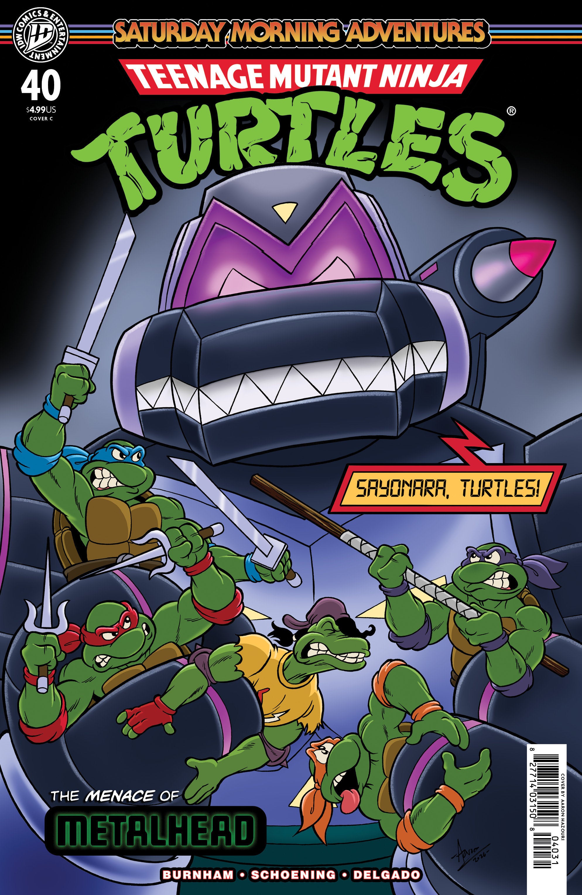 TEENAGE MUTANT NINJA TURTLES: SATURDAY MORNING ADVENTURES #40 VARIANT C HAZOURI