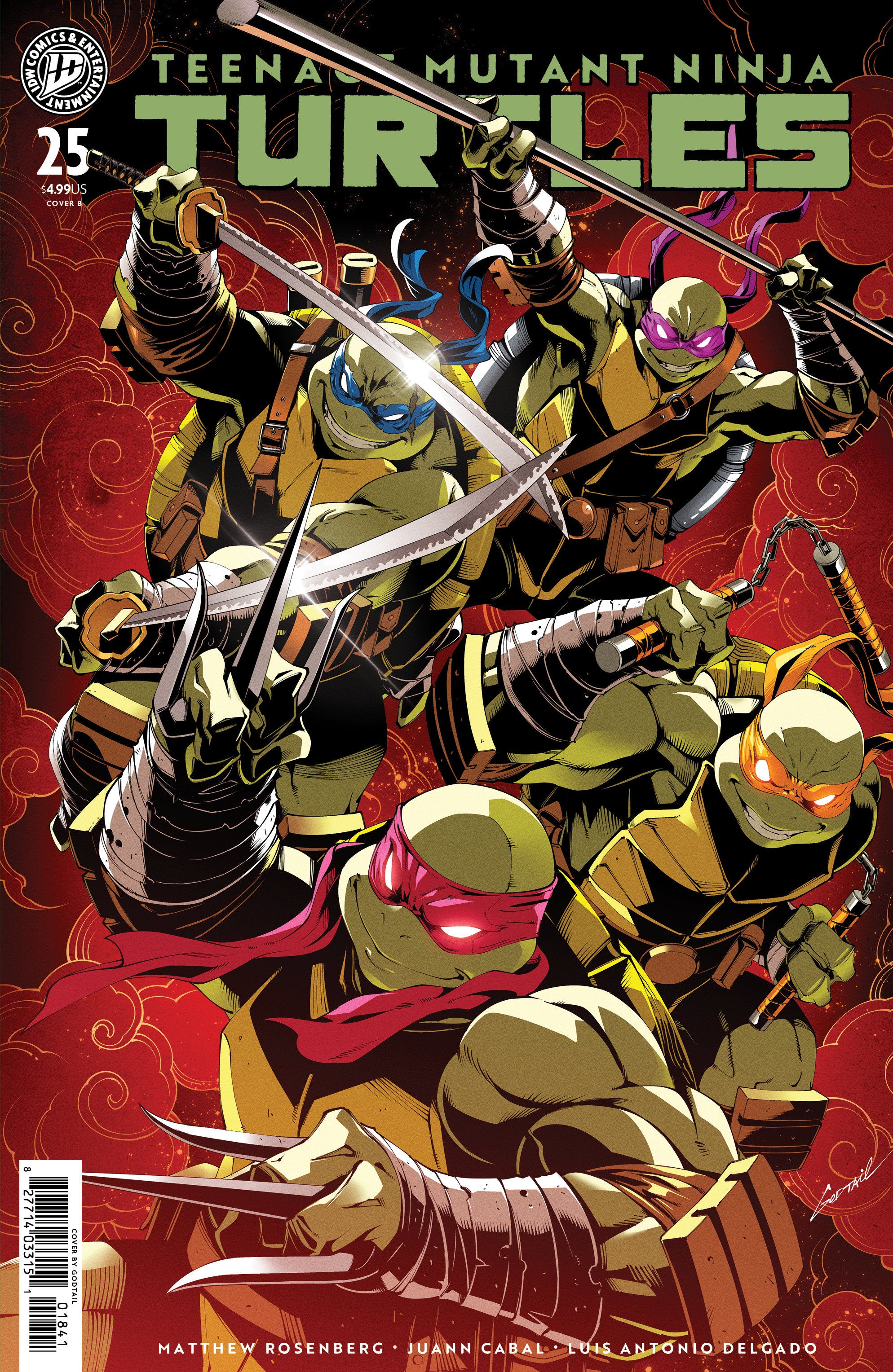 TEENAGE MUTANT NINJA TURTLES #25 VARIANT B (GODTAIL COVER SET)