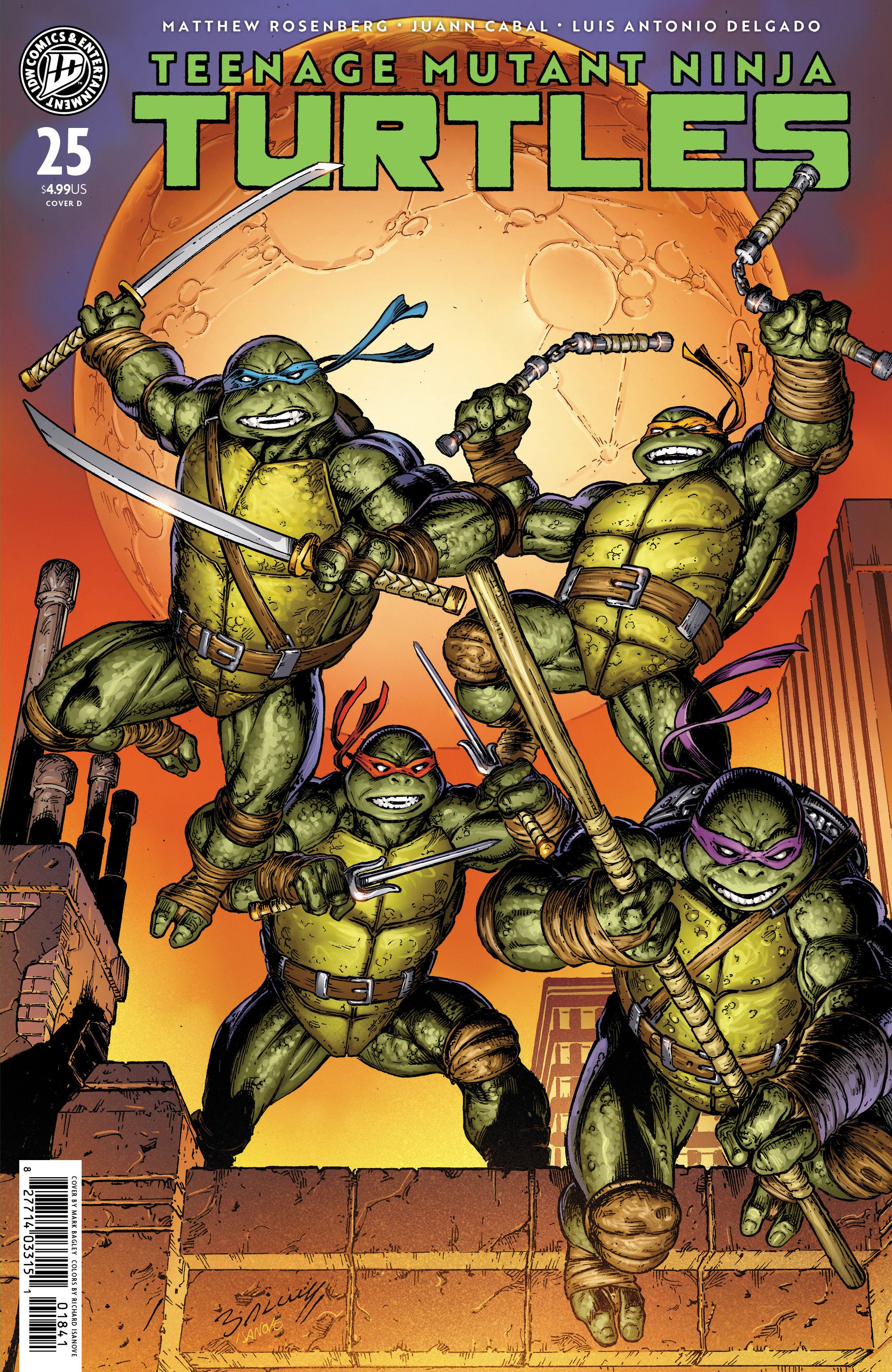 TEENAGE MUTANT NINJA TURTLES #25 VARIANT D (BAGLEY)