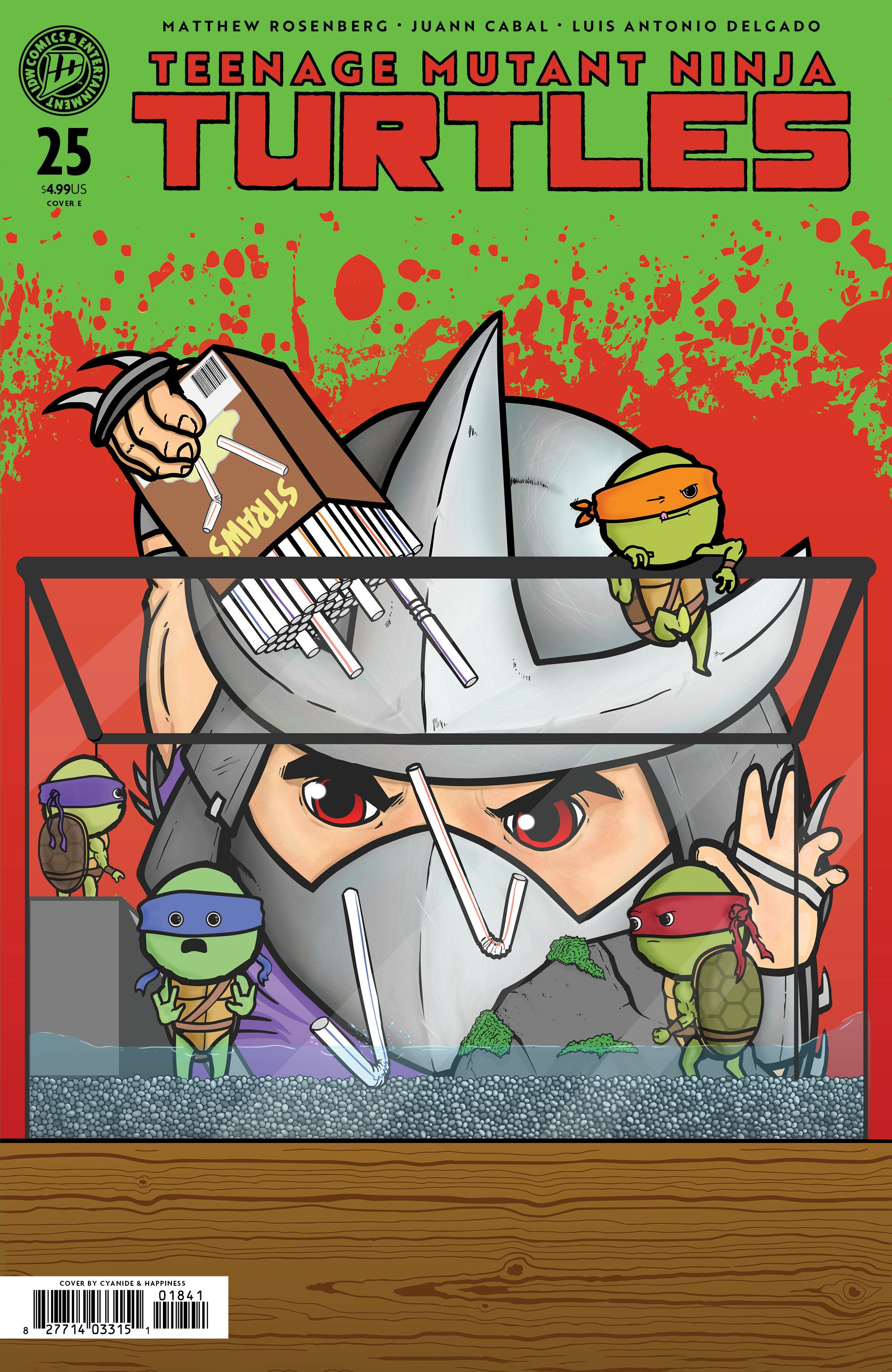 TEENAGE MUTANT NINJA TURTLES #25 VARIANT E (CYANIDE & HAPPINESS COMIC STRIP VARIANT)