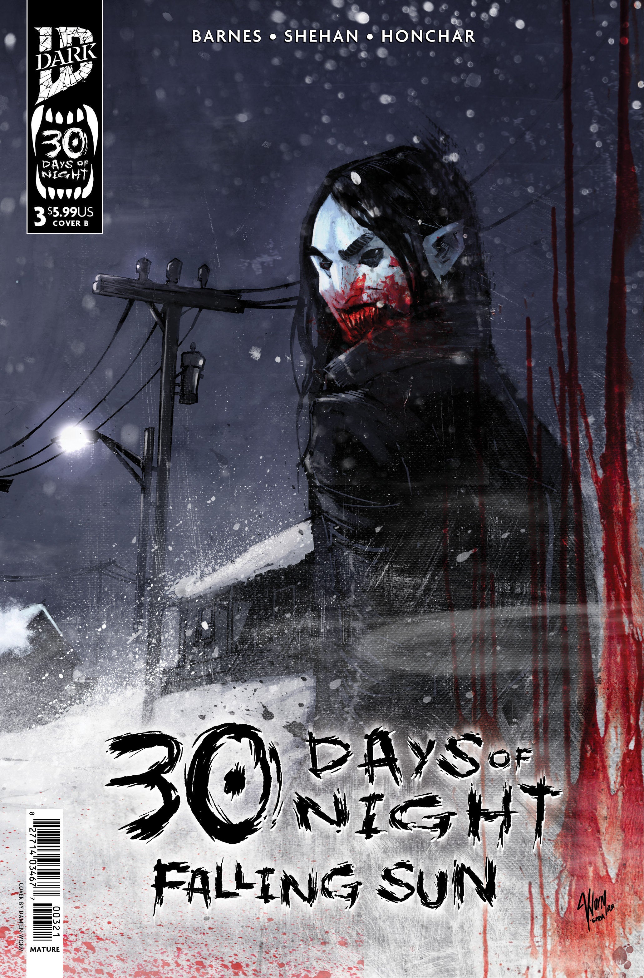 30 DAYS OF NIGHT: FALLING SUN #3 COVER B DAMIEN WORM