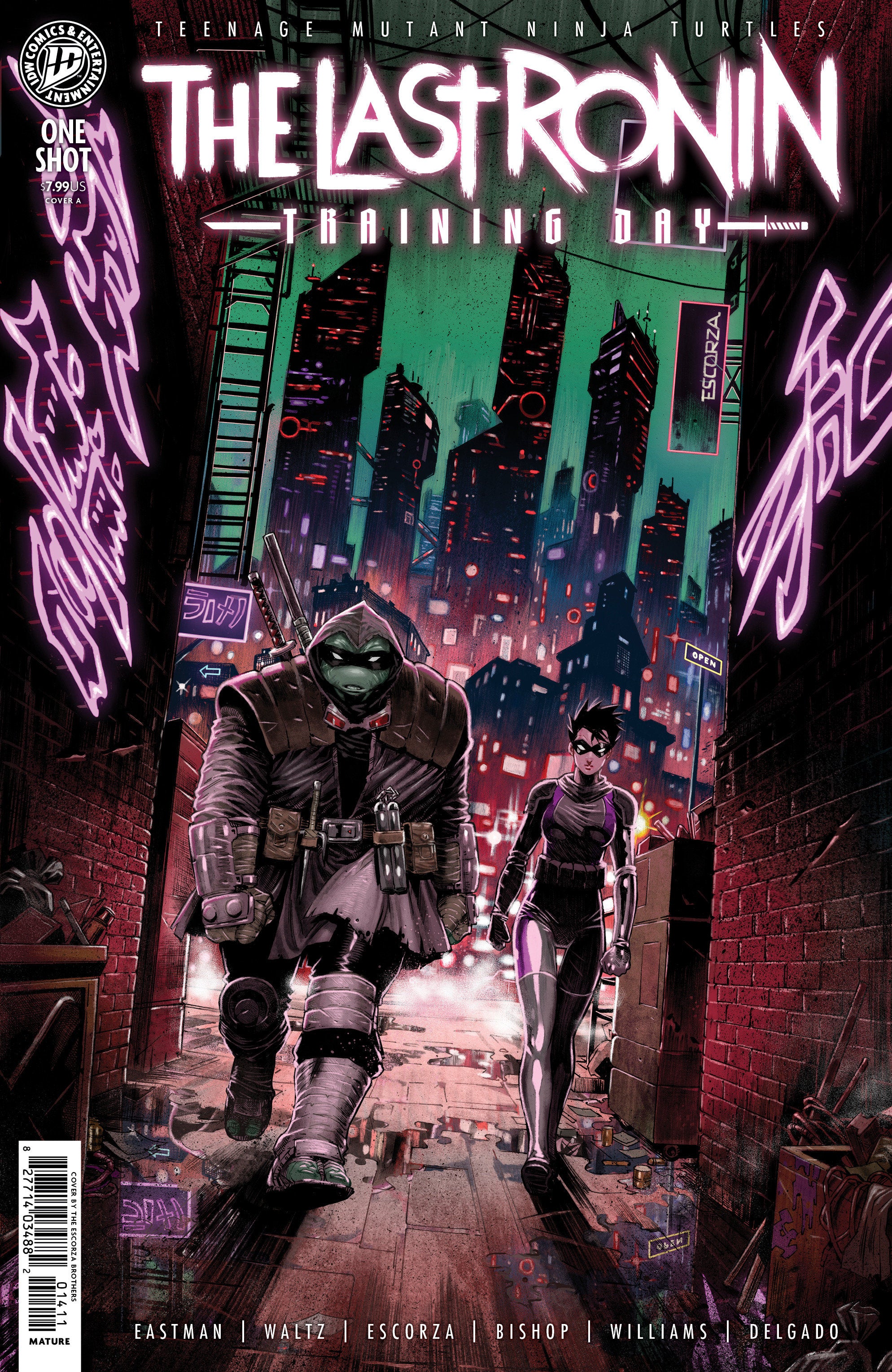TEENAGE MUTANT NINJA TURTLES: THE LAST RONIN--TRAINING DAY COVER A ESCORZA BROTHERS