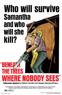 BENEATH THE TREES WHERE NOBODY SEES HALLOWEEN SPECIAL VARIANT B FLEECS MOVIE HOMAGE COVER