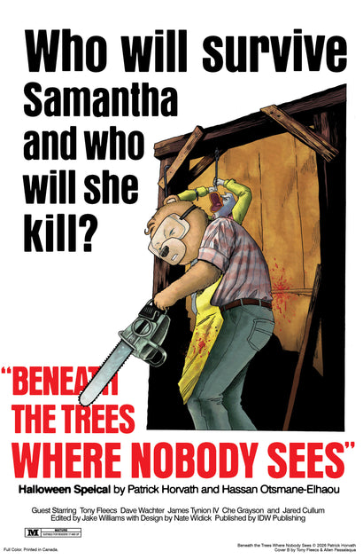 BENEATH THE TREES WHERE NOBODY SEES HALLOWEEN SPECIAL VARIANT B FLEECS MOVIE HOMAGE COVER