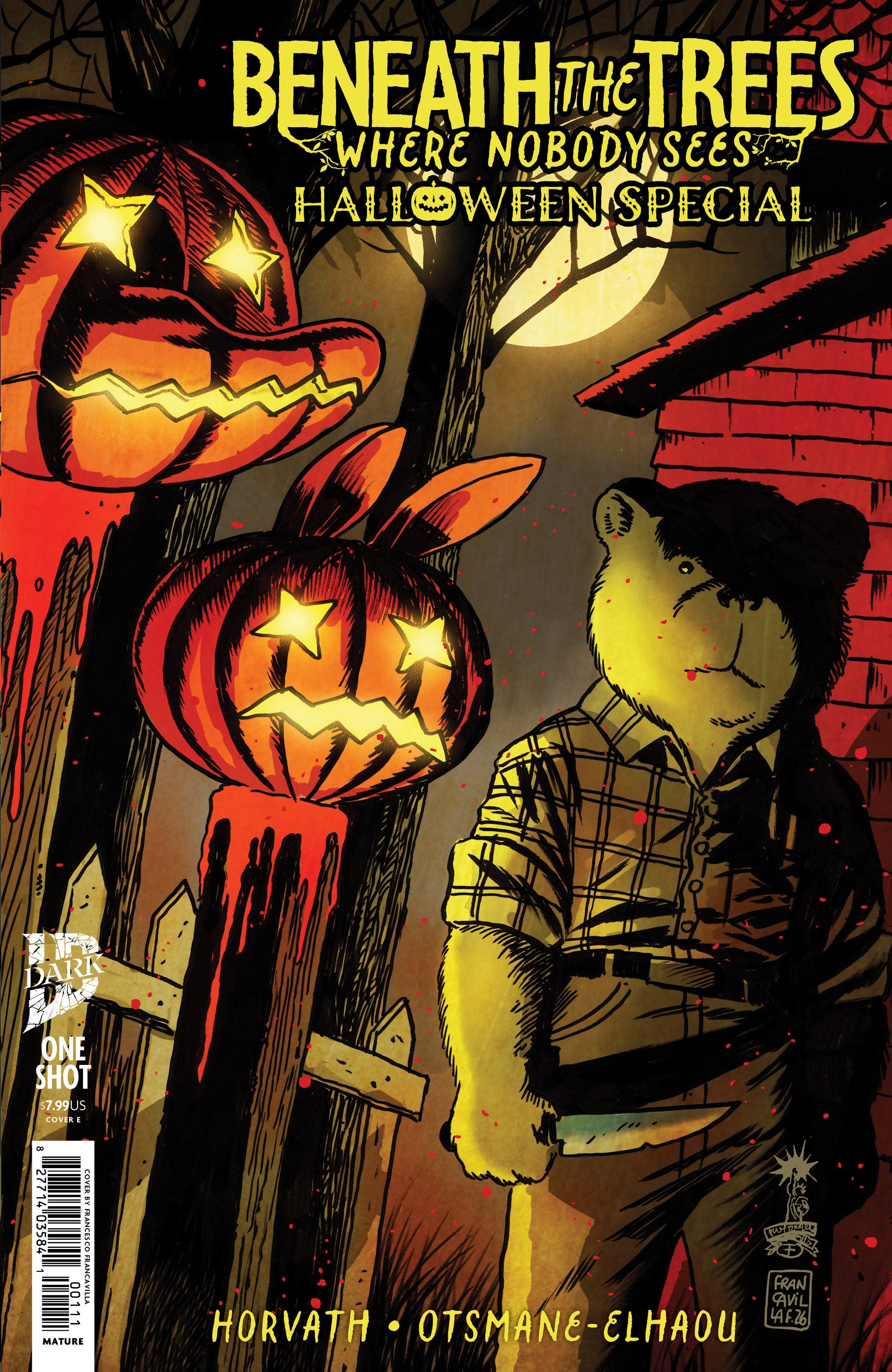 BENEATH THE TREES WHERE NOBODY SEES HALLOWEEN SPECIAL VARIANT E FRANCAVILLA IDW GOES DARK VARIANT