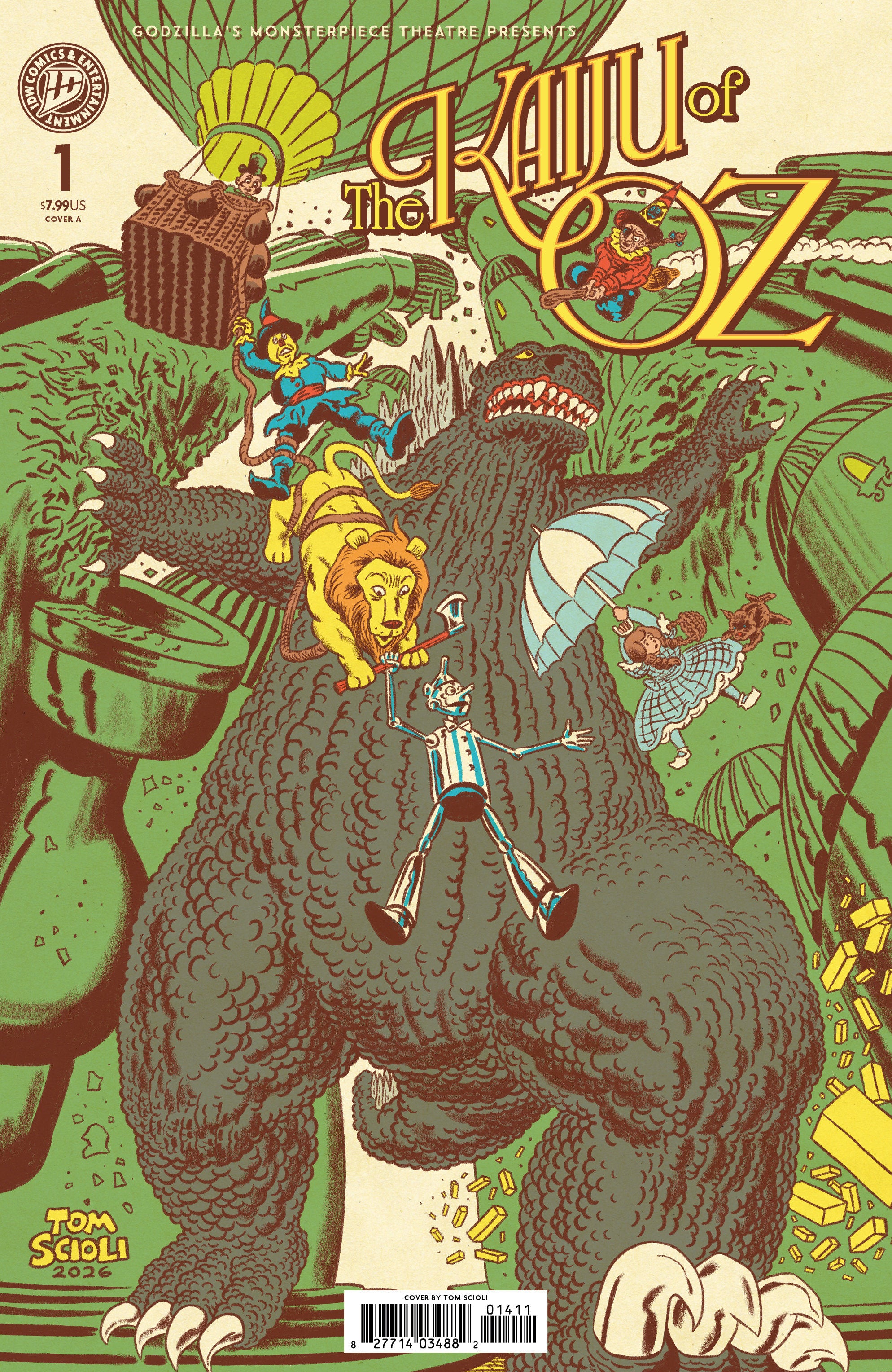 GODZILLA’S MONSTERPIECE THEATRE PRESENTS: THE KAIJU OF OZ COVER A SCIOLI