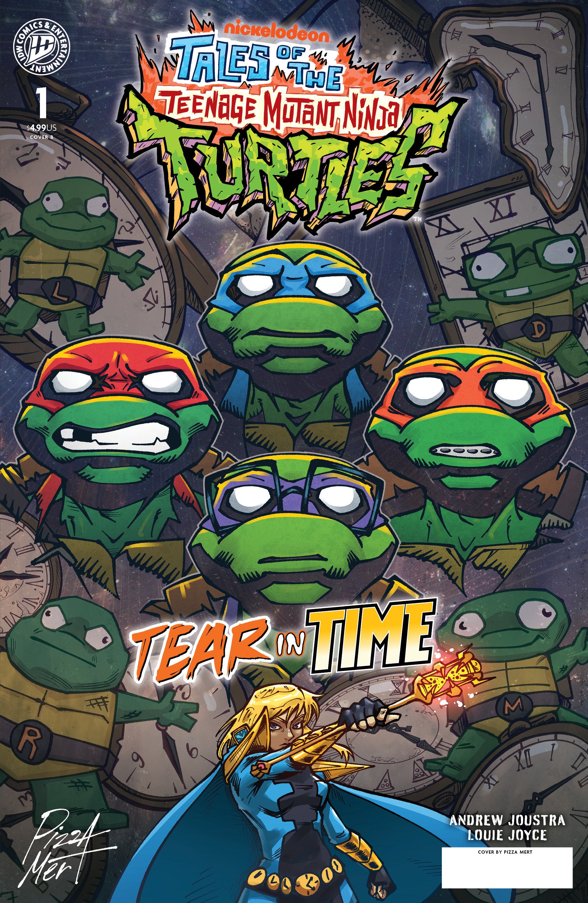 TALES OF THE TEENAGE MUTANT NINJA TURTLES: TEAR IN TIME #1 VARIANT B (PIZZA MERT)