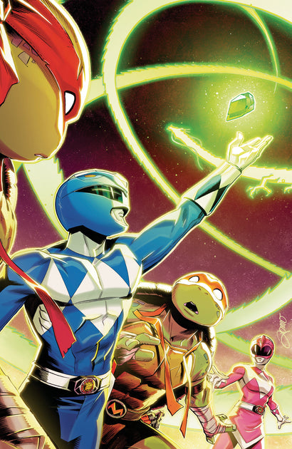 MIGHTY MORPHIN POWER RANGERS/TEENAGE MUTANT NINJA TURTLES III #4 COVER D  ZONNO FOIL VARIANT