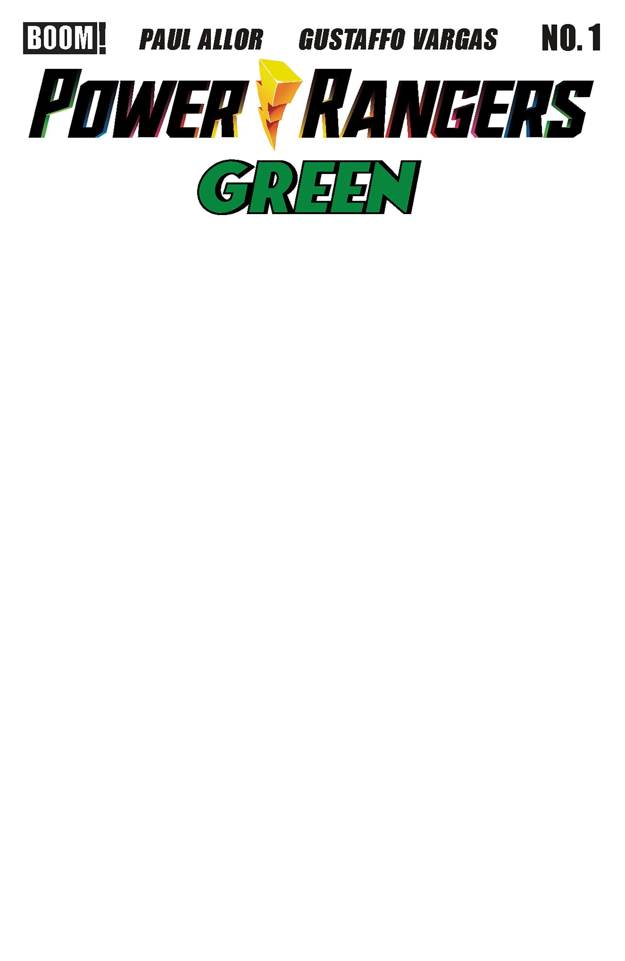 POWER RANGERS GREEN #1 D BLANK SKETCH