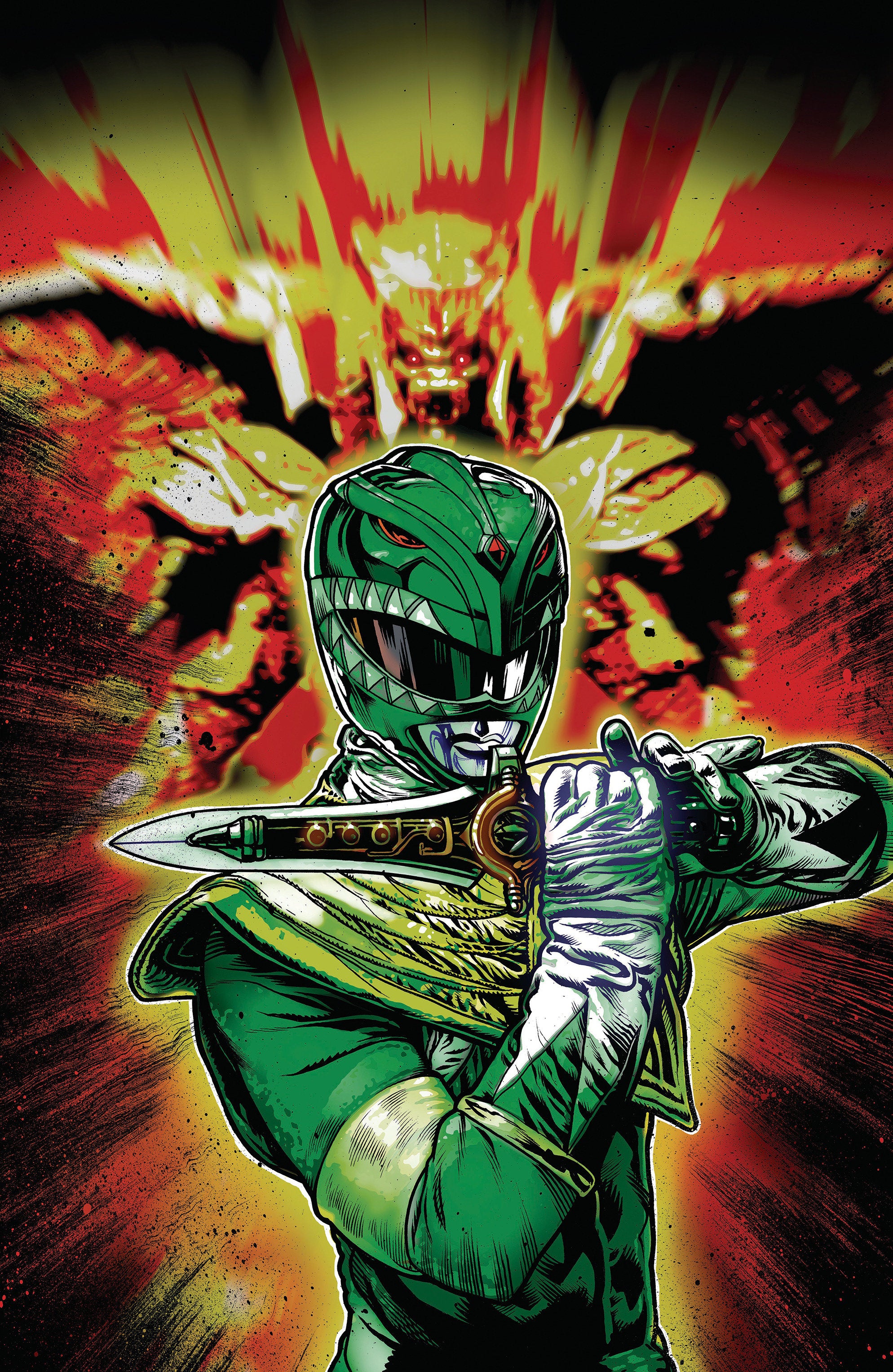 POWER RANGERS GREEN #5 D FOIL VARIANT (FULL ART, HARRIS)
