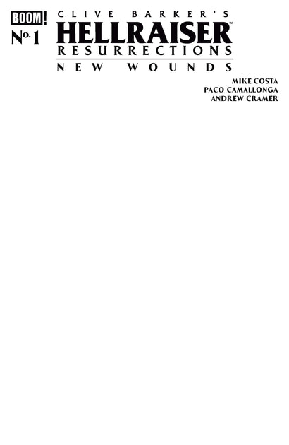 HELLRAISER: RESURRECTIONS - NEW WOUNDS #1 C BLANK SKETCH 